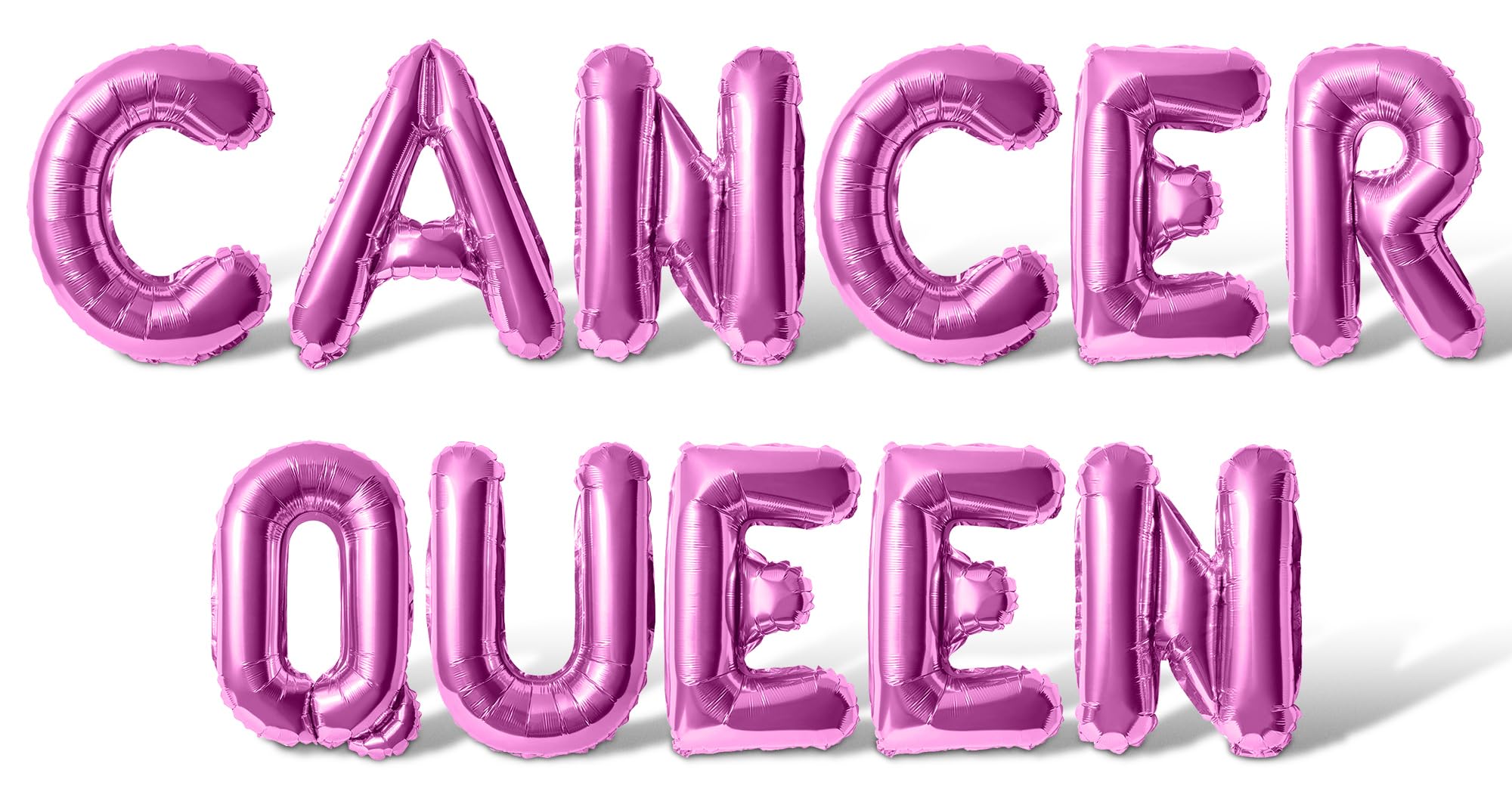 Letter Balloons - CANCER QUEEN 16" Inch Alphabet Letters Foil Mylar Balloon June or July Birthday Party Banner (Pink)