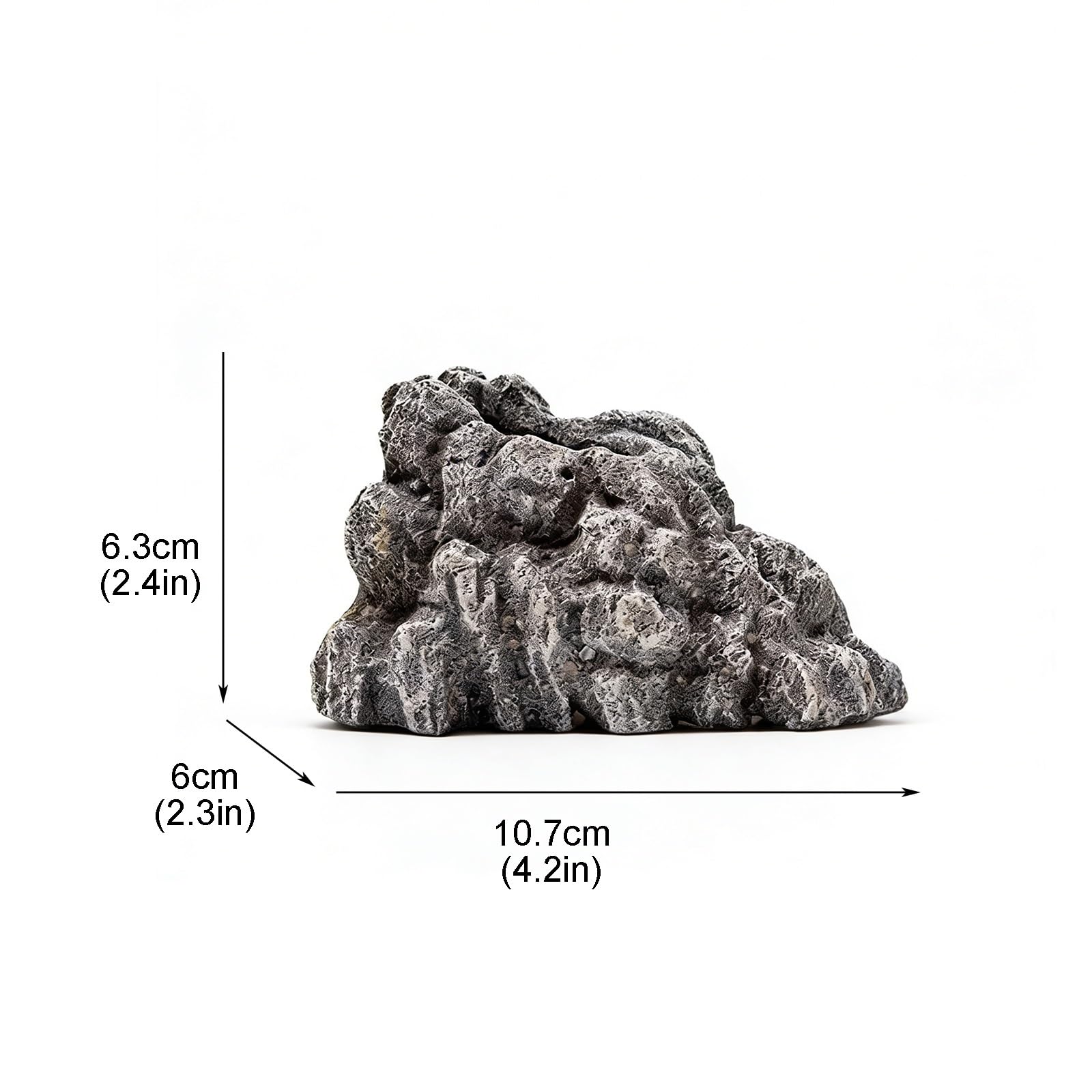 Dekoracja domu: Symulowane Rockeries, Miniaturowe kamienie górskie, dekoracyjne skały do akwariów, mikro-krajobraz akcesoria do bonsai i roślin doniczkowych (10,7 cm)