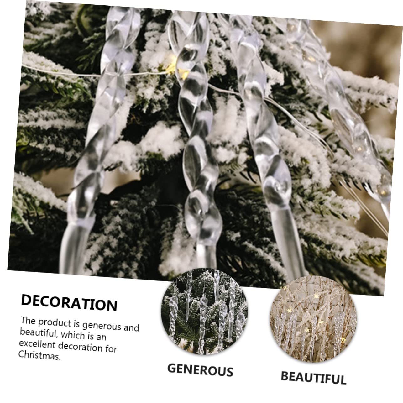 PRETYZOOM Zapfen Weihnachtsbaum 144 Stück Dekorative Eiszapfen Für Weihnachten Zum Aufhängen Anhänger Weihnachts Eiszapfen Ornamente Eiszapfen Tropfen Ornamente Weihnachts Hängedekoration