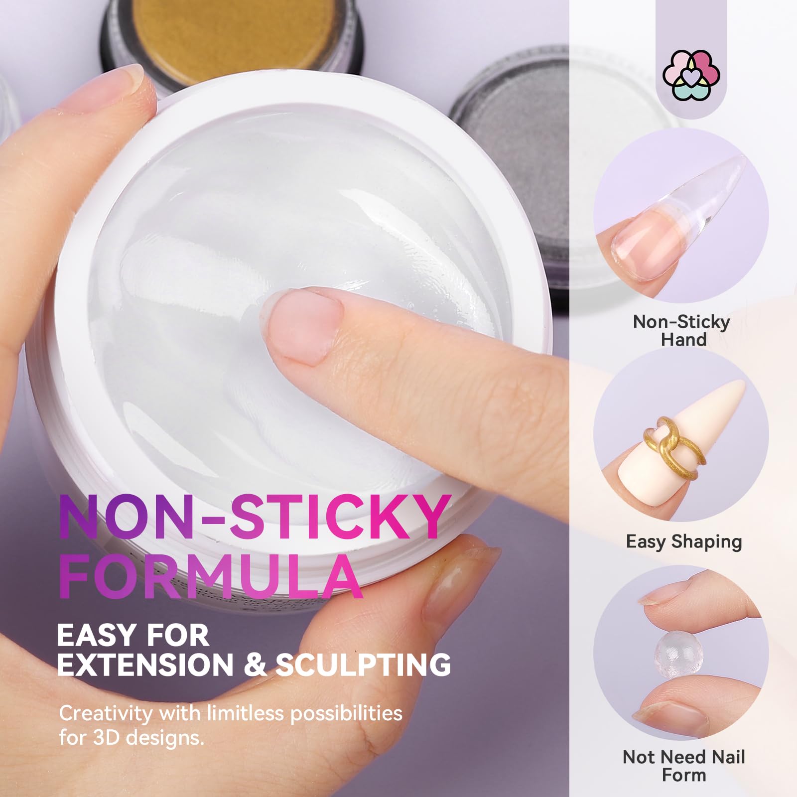 SAVILAND Solid Nail Gel - Sculpt & Build Stunning Nails -4 SAVILAND Solid Nail Gel - Sculpt & Build Stunning Nails -4