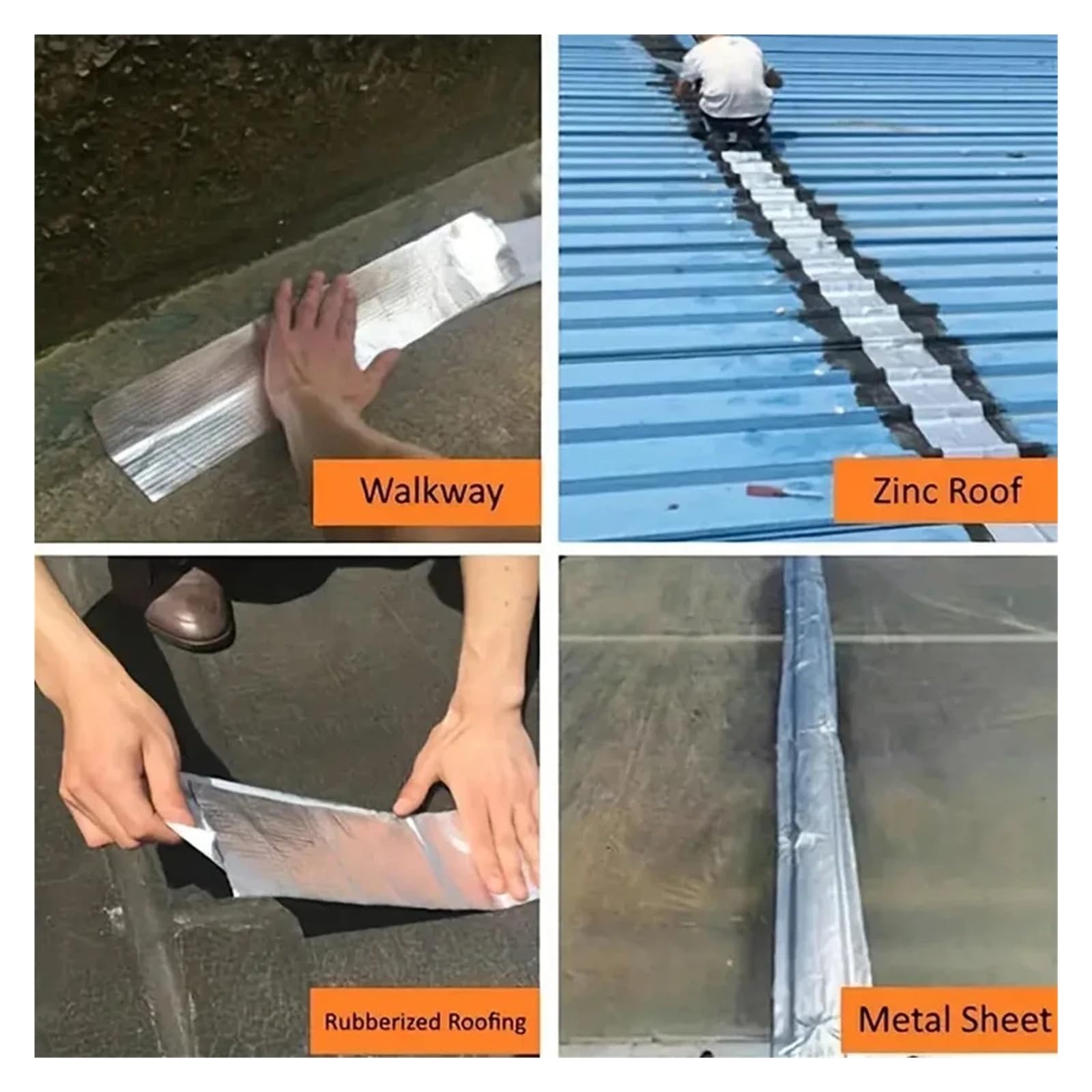 Zelt Reparaturband 20 cm Leckreparatur-Butylband, wasserdichtes Dichtungsband for Dacheinfassungen, Ausbesserungen und Dachrinnen, Boot, Kanal, Wohnmobil, Markise(5M_10CM)