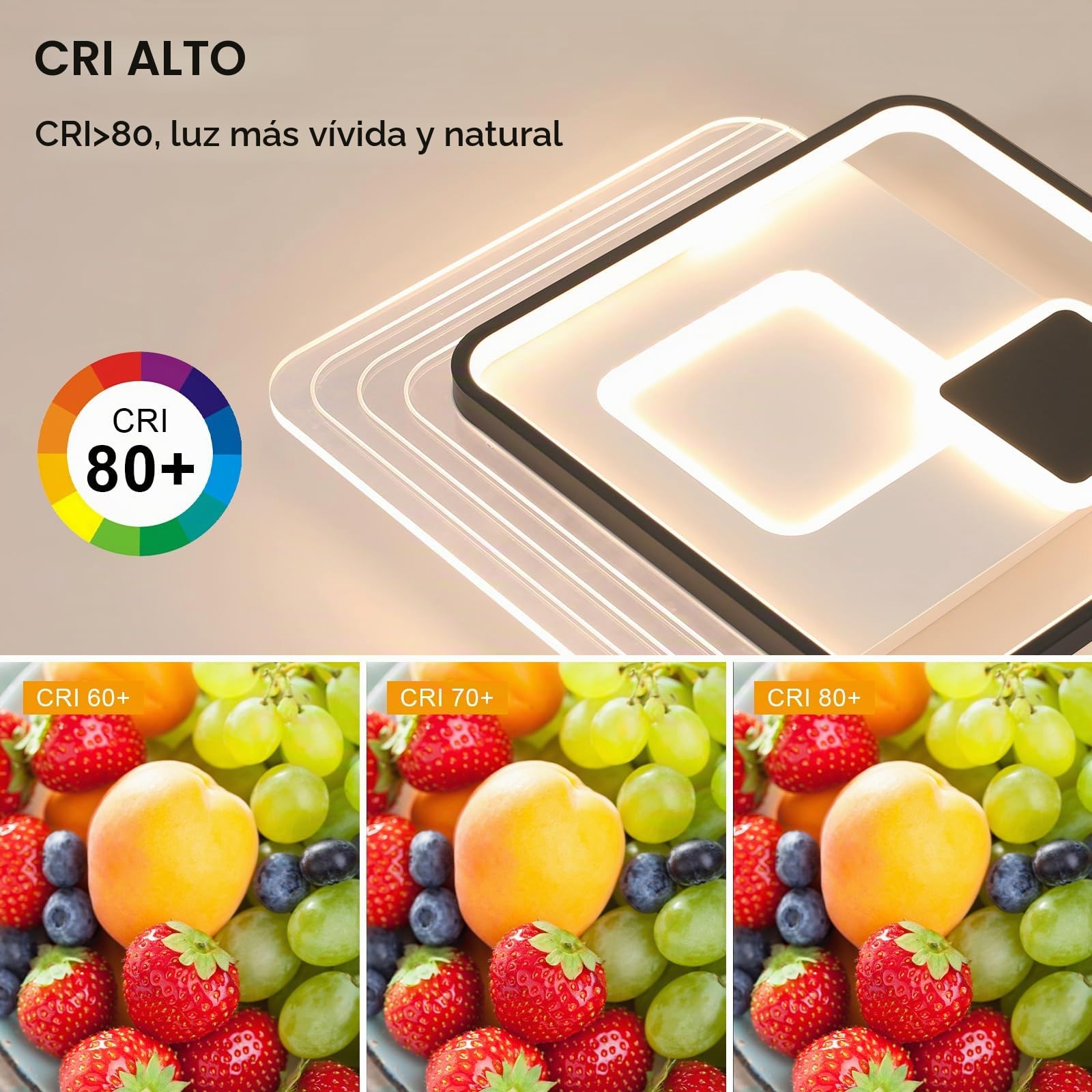 Comely led lámpara de techo cuadrado 45x45cm 37W Dimmbar con control remoto acrílico lámpara de techo negro blanco moderno para salón dormitorio cocina pasillo iluminación interior