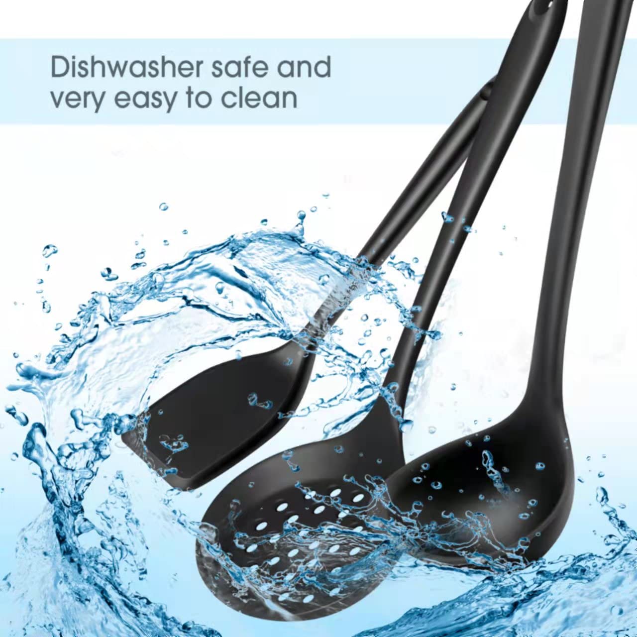 Escumadeiras Armrouns 2 Peças - Silicone Resistente A 315°C (Preto E Vermelho)