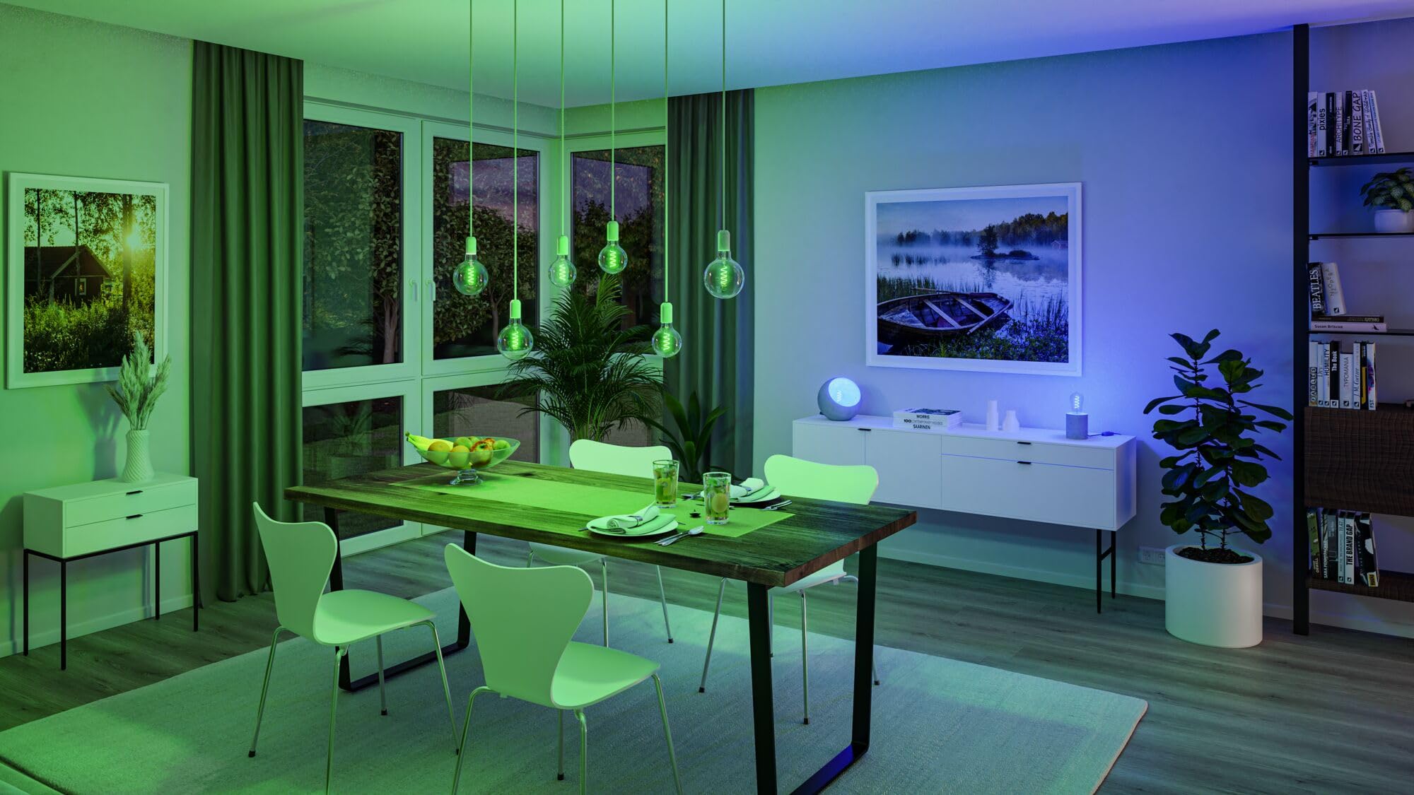 Paulmann 29165 Lampadina a filamento 230V Smart Home Zigbee LED Globe G95 E27 3x470lm 3x6,3W RGBW+ dimmerabile dorato