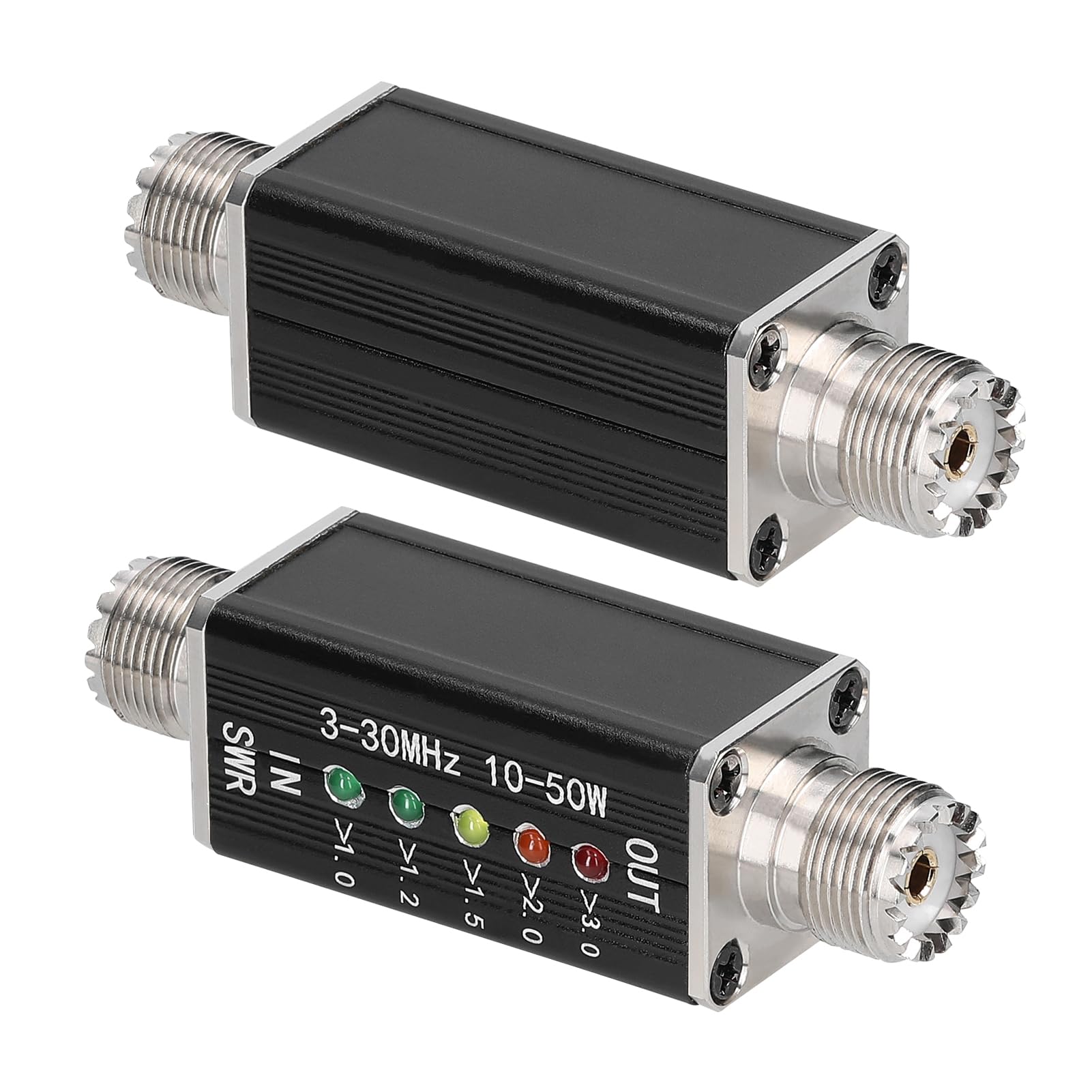 Indicatore LED SWR Meter 3-30MHz Frequenza onde corte onde stazionarie indicatore con 5 LED M interfaccia femmina