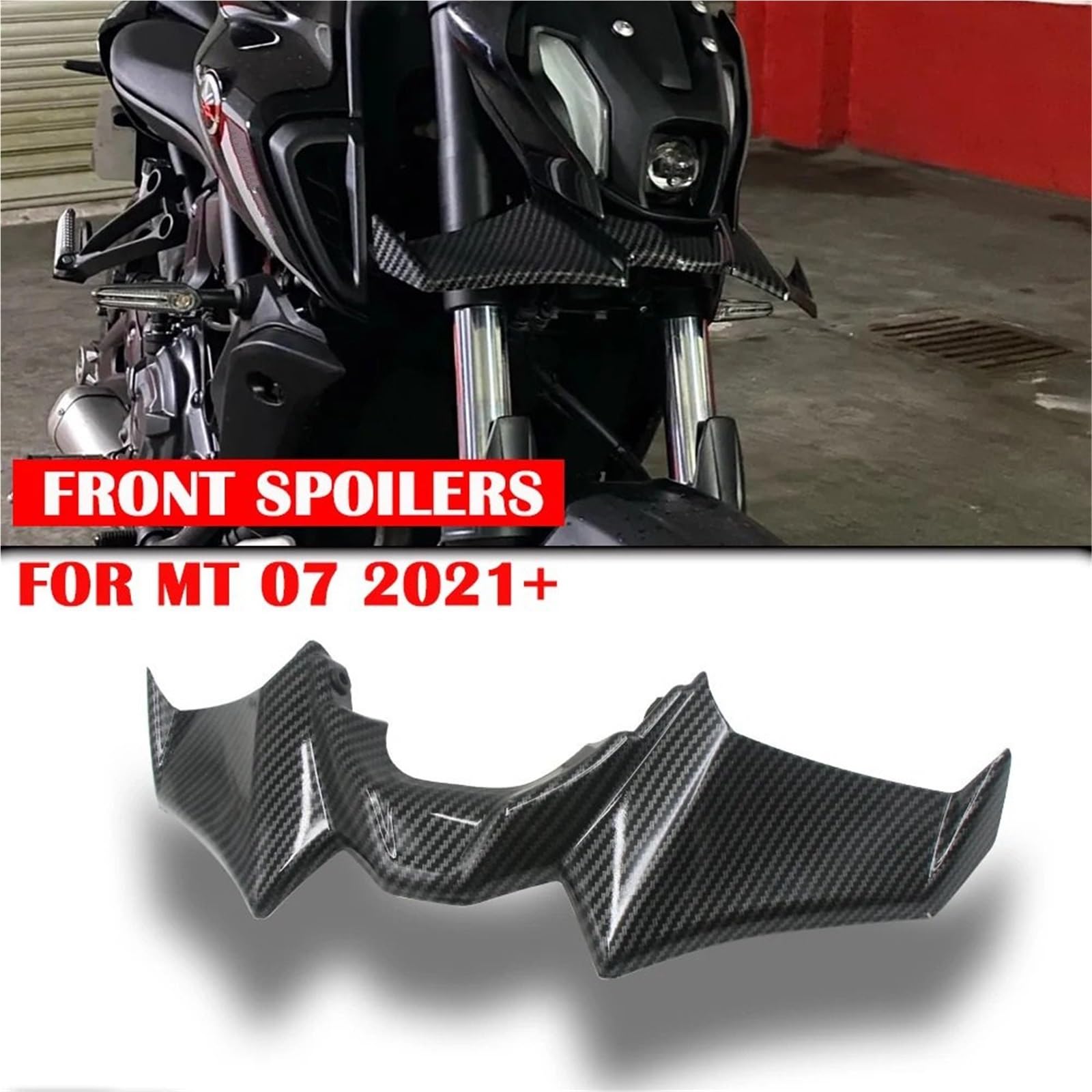 Spoiler dachowy Pasuje do YAMAHA MT07 SP 2021 2022 2023 Sport Downforce Naked Przednie Spoilery Aerodynamiczny Deflektor Skrzydła tylnego zderzaka