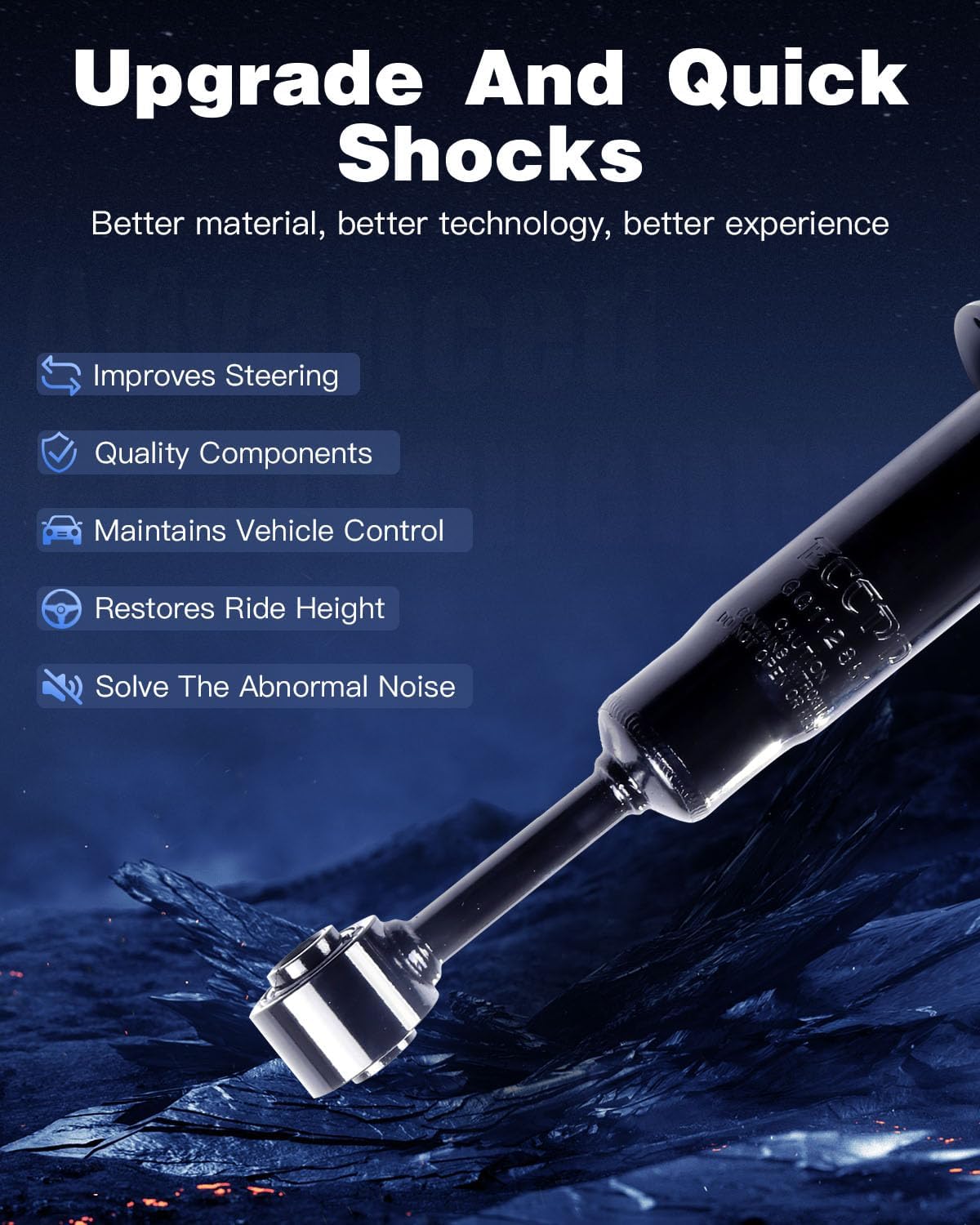 ECCPP shock Struts shock absorbers for 2007-2021 for Toyota Tundra shock Struts for 341480 Front shocks