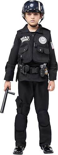 Miniatura 3 de Spooktacular Creations SWAT - Disfraz de oficial para niños, fiesta de Halloween, disfraz de truco o trato, fiestas temáticas