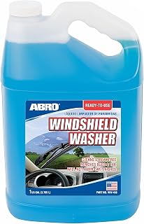 ABRO 1 Gallon Ready-to-Use Windshield Washer Fluid - Pre-Mixed Streak-Free Formula Removes Bugs & Tar for Clear Visibility