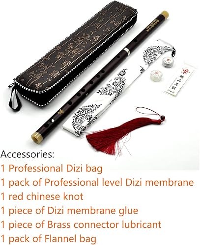 Miniatura 3 de Flauta china C key Dizi para principiantes Instrumento chino tradicional con membrana gratuita y pegamento Set (marca original NICOSHINE)