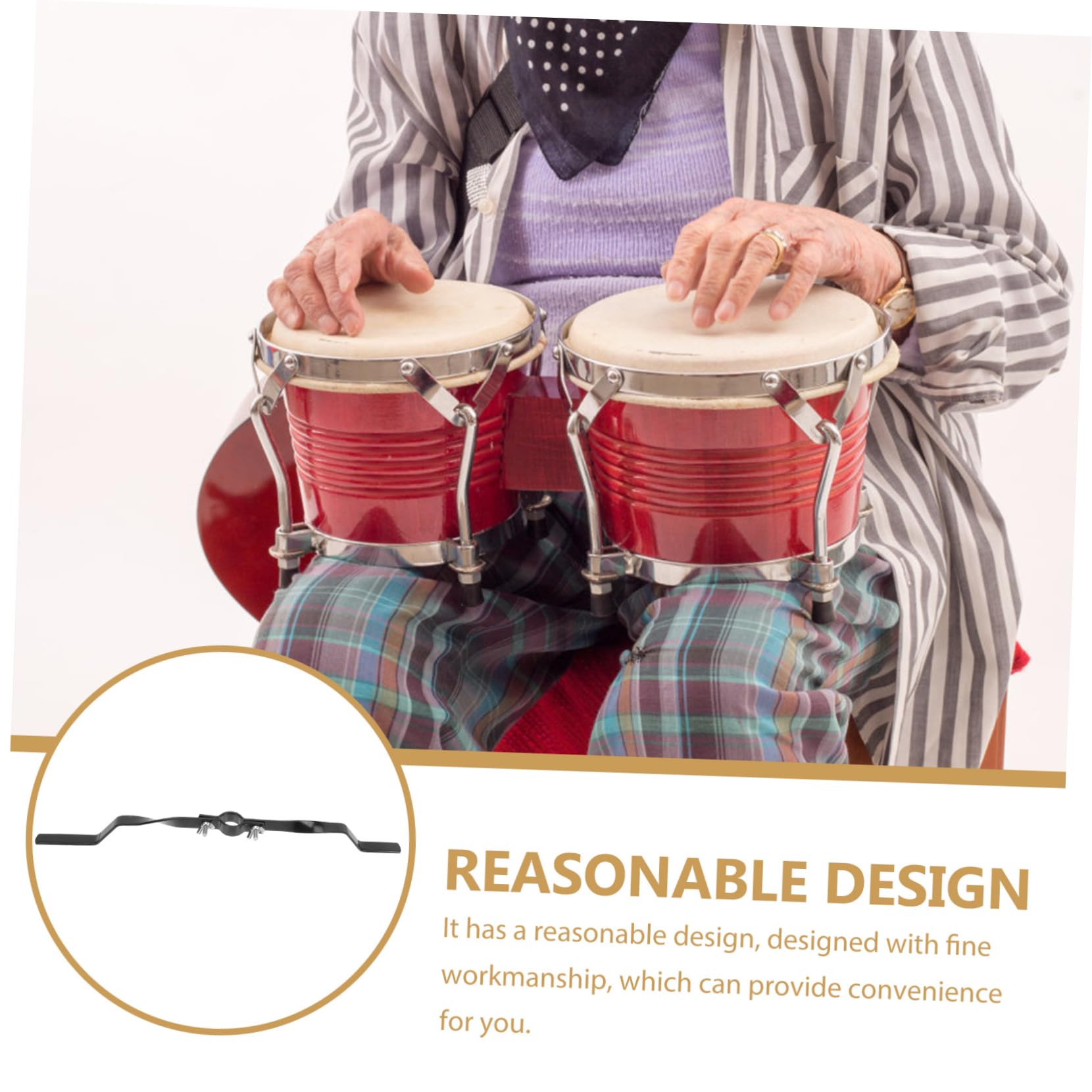 Toyvian Supporto Regolabile in Ferro con Vassoio Porta-tamburo, Base di Supporto Resistente per Strumenti Musicali, Accessorio Professionale per Uso a Scuola, Concerti e Prove Band