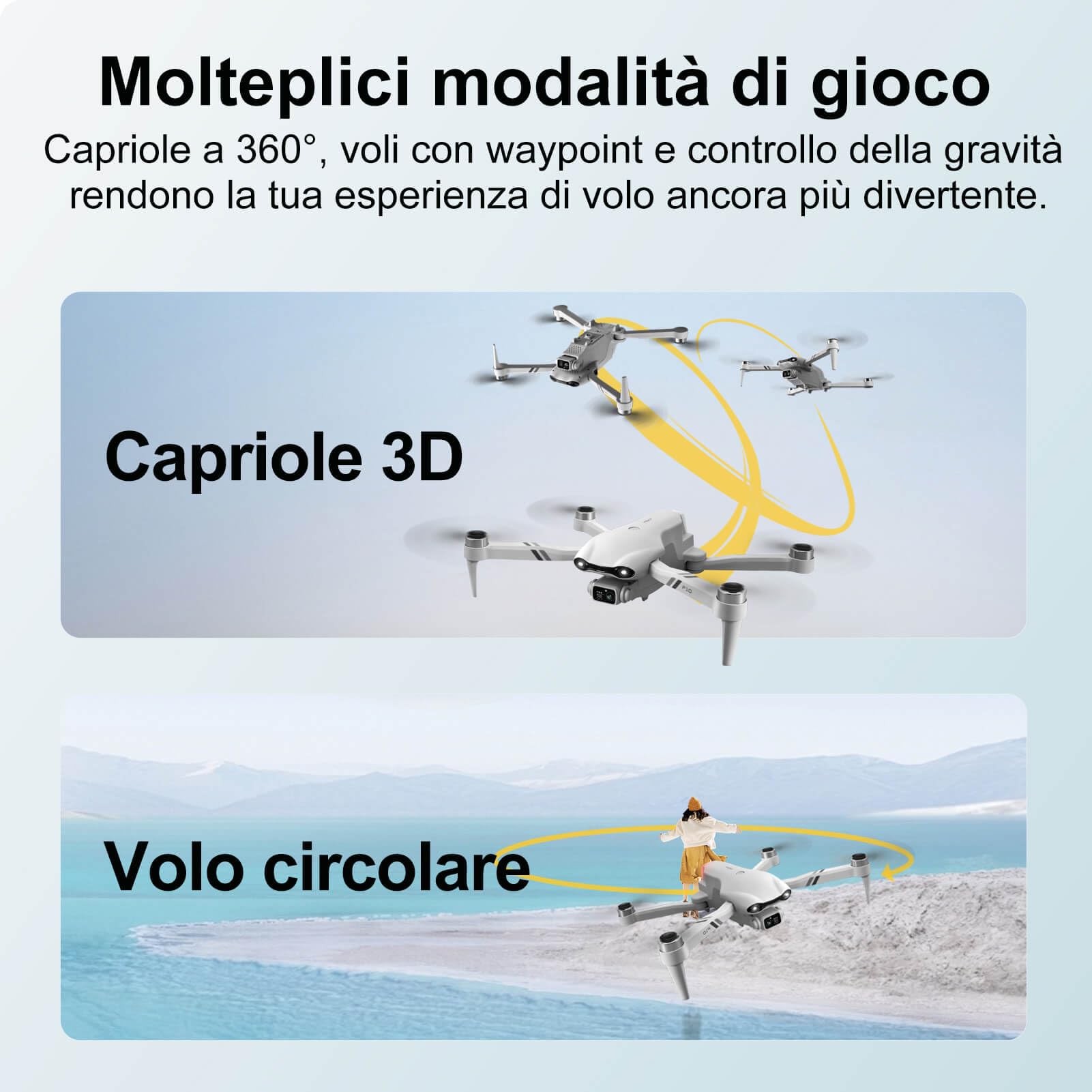Jiakora Drone con Telecamera per Bambini e Adulti, Motore Brushless Drone Pieghevole per Principianti, Droni Economici con la Telecamera FPV, Mini Quadricottero RC, Giocattolo per Bambini (8+) Regalo