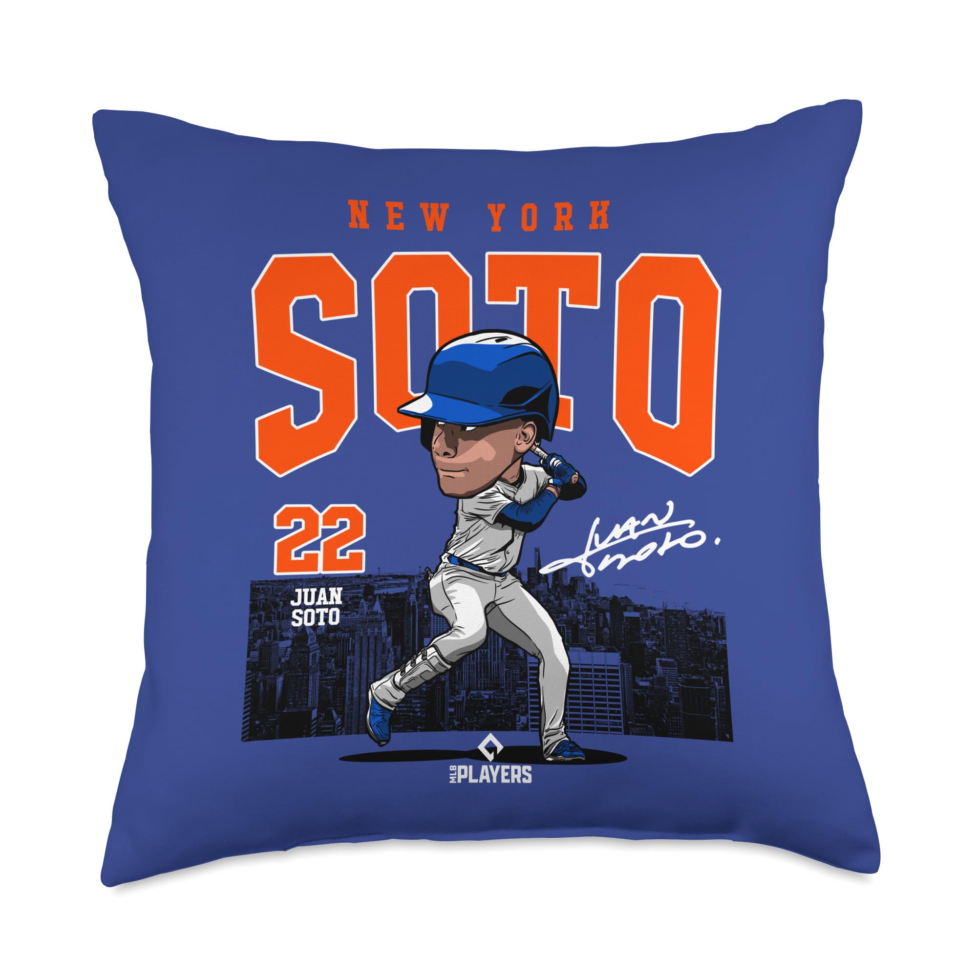 Juan Soto New York MLB Baseball Players MLBJSO204M Throw Pillow