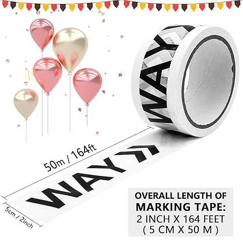 Miniatura 8 de Cinta de señalización verde para decoraciones navideñas, cintas decorativas no adhesivas de Feliz Navidad, cinta de marcado de 2 pulgadas x 164 pies