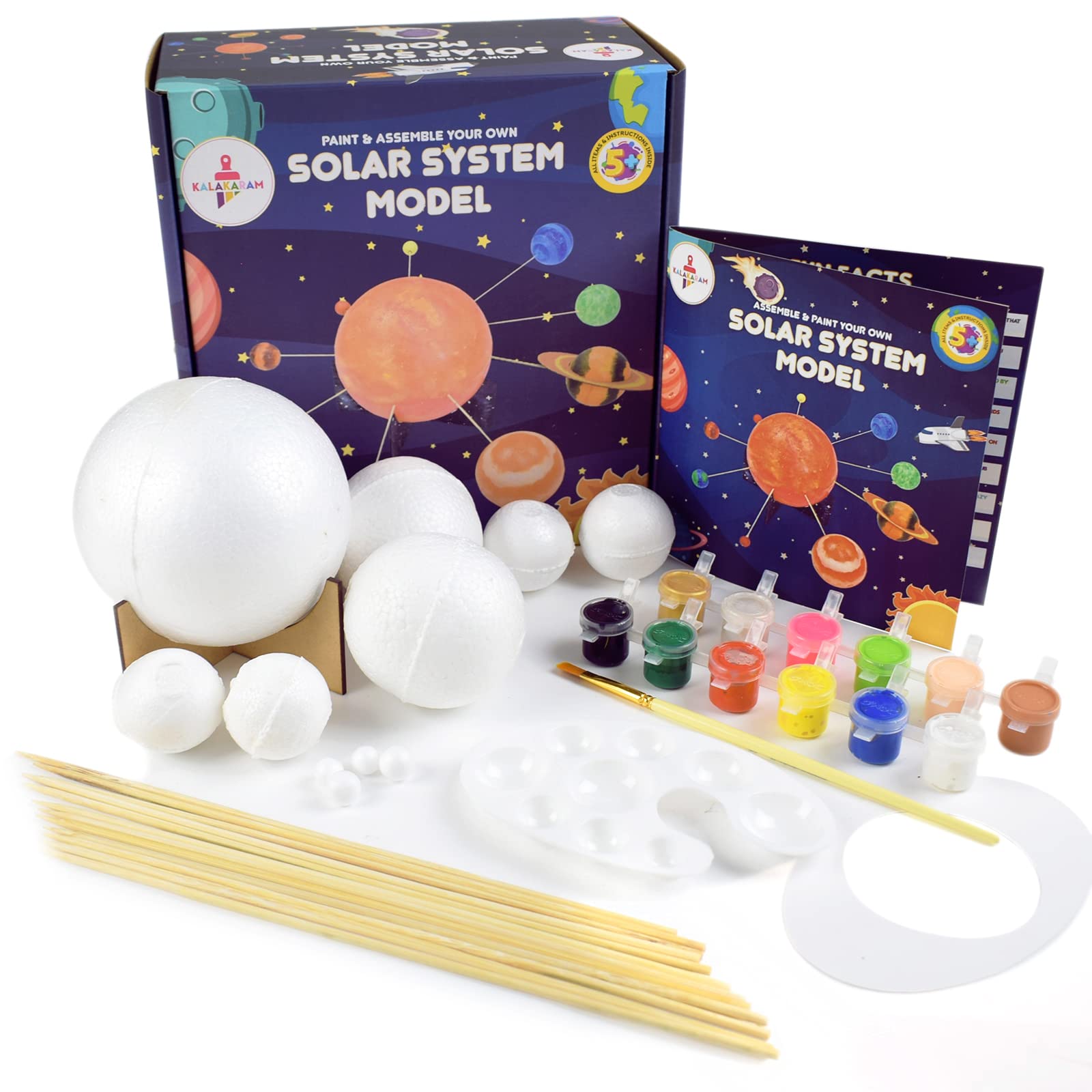Buy Kalakaram Kids Solar System Model Kit For Kids Paint And Assemble 