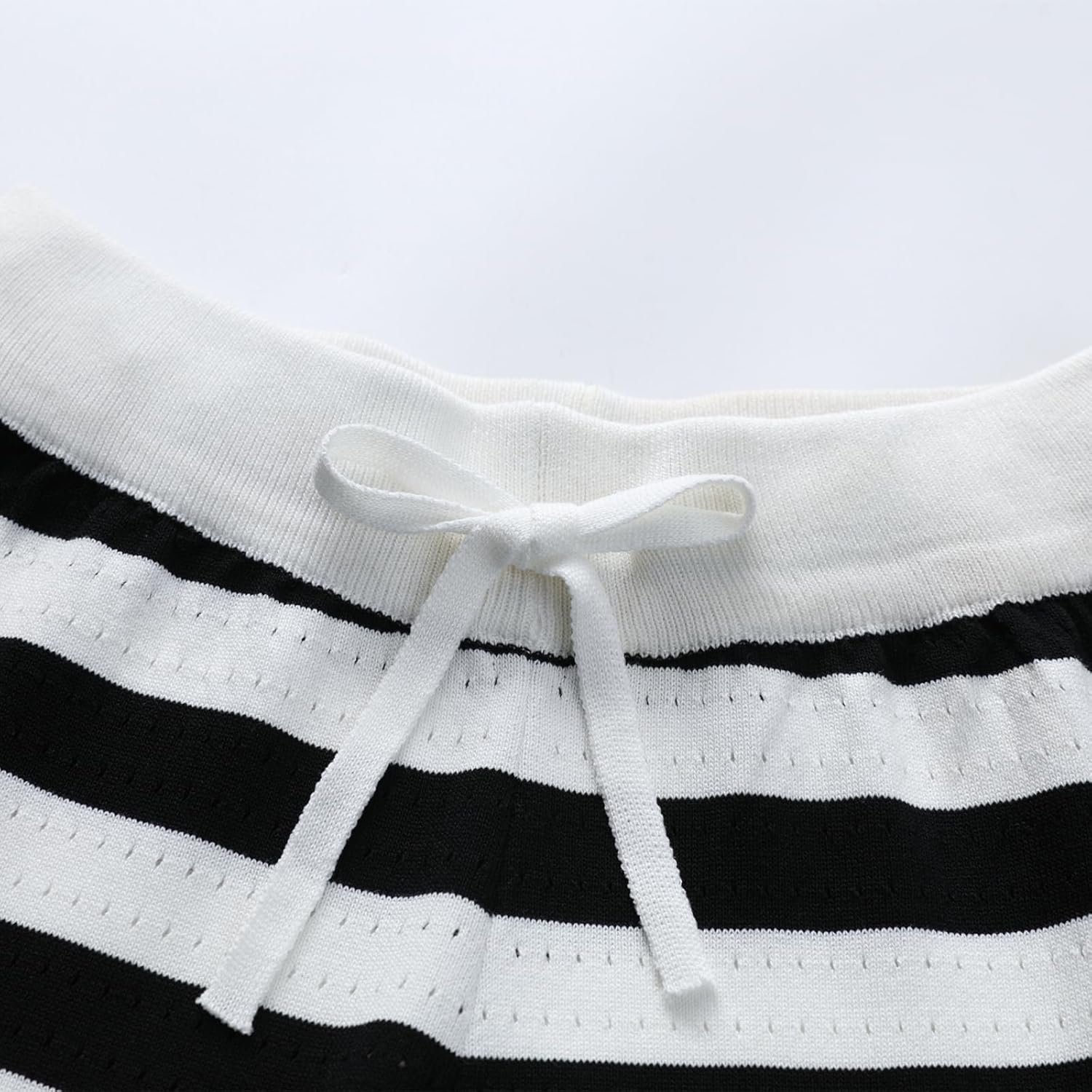 DERAX Women's 2 Piece Outfits Striped Long Sleeve Tops Shirt Lounge Sets Wide Leg Pants 2026 Spring Matching Set - Image 6