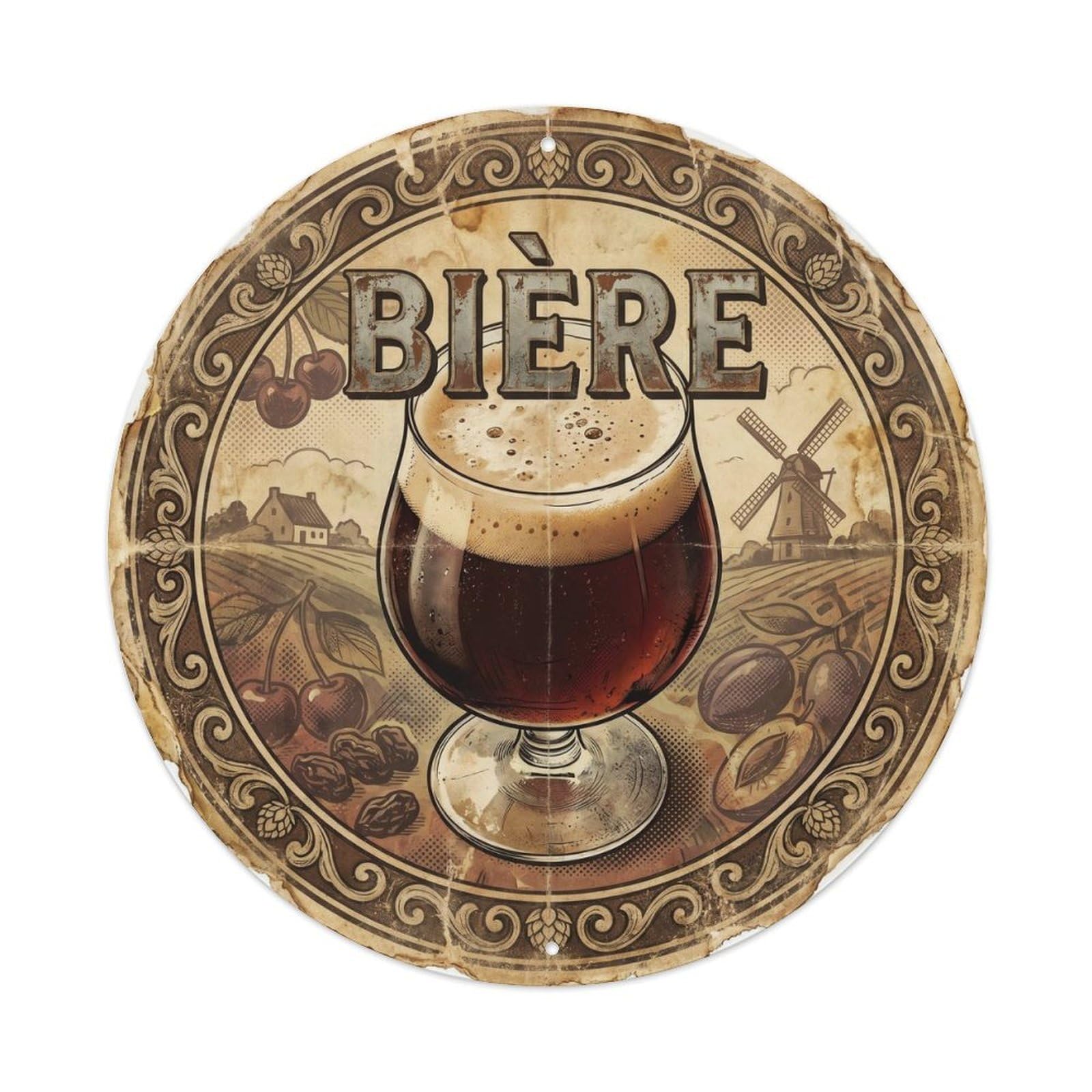 Beverage Belgian Travel Craft Beer Taproom Vintage Metal Tin Sign