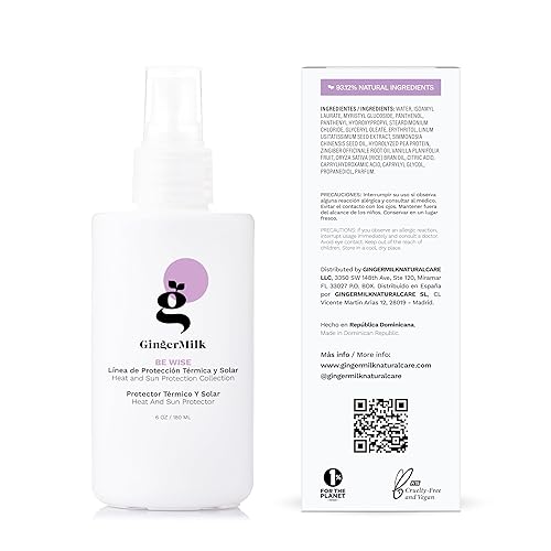 Miniatura 2 de Leche de jengibre | Protector térmico y solar para todo tipo de cabello de mujeres y hombres, hidrata y previene el encrespamiento - 6 oz | Be Wise