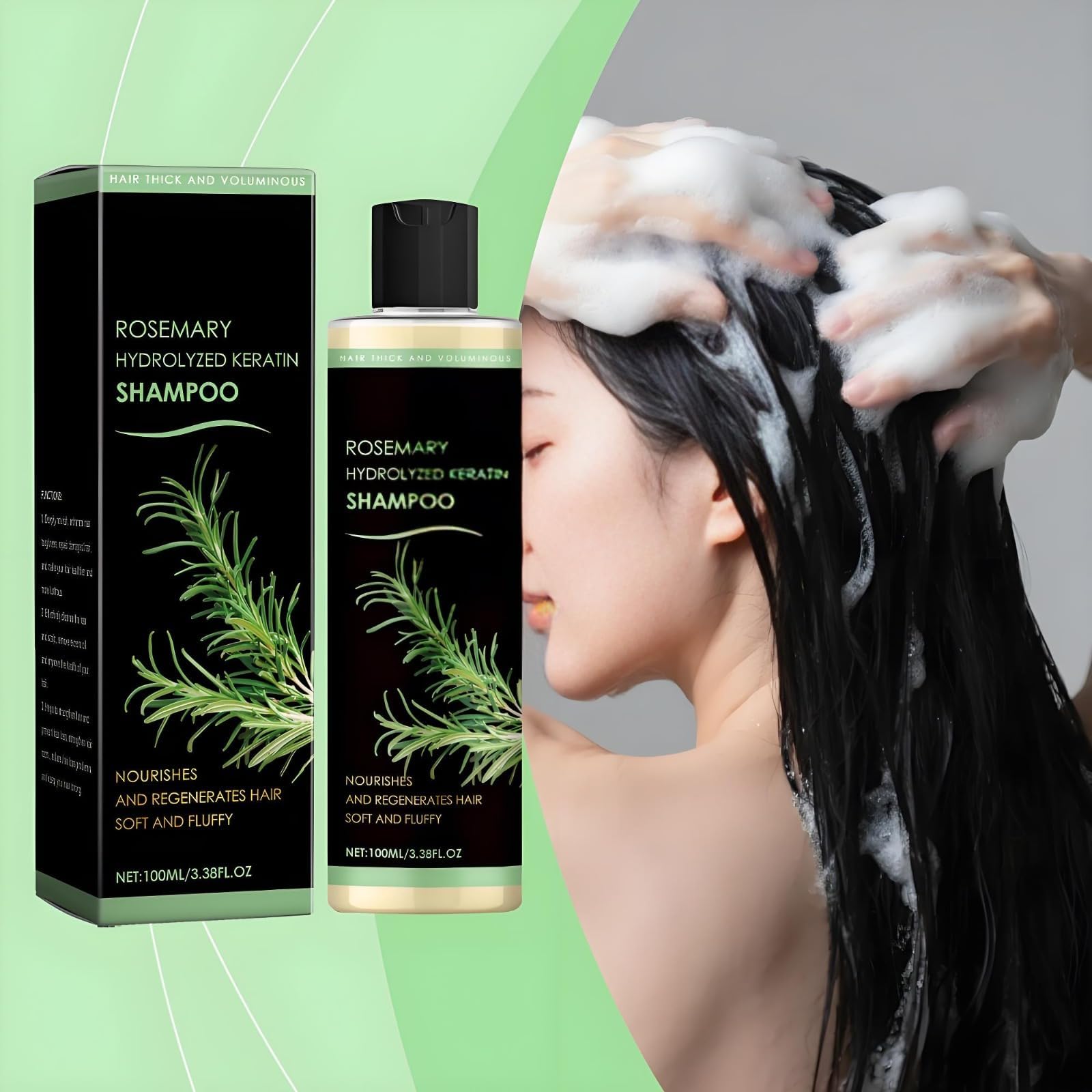 2026 Champú orgánico para el crecimiento del cabello con romero,Champú espesante y fortalecedor,Nutre y repara el cabello, apto tanto para hombres como para mujeres