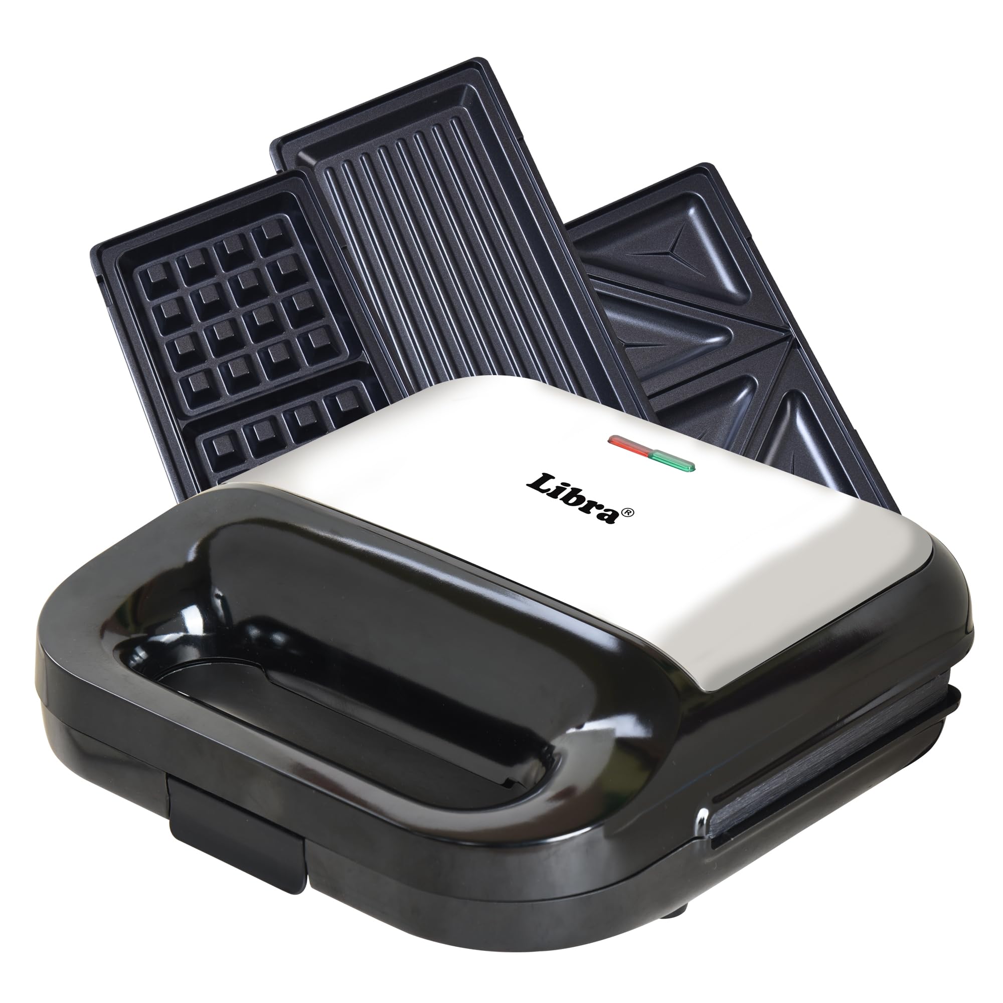 Libra 750 Watt 3 in 1 sandwich maker for Toast/Waffle/Grill, Multifuctional Toaster Griller Sandwich maker, Waffle Maker Machine with Non Stick Grill Plates, 1 Year Warranty (Silver) (B0D333HQP7) Amazon Price History, Amazon Price Tracker