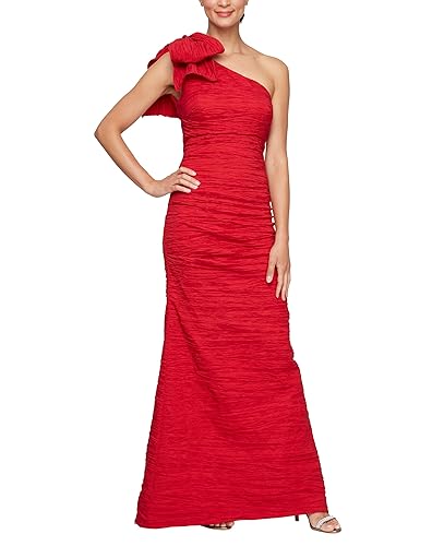 Alex Evenings Womens Long Cold Shoulder Dress, Wedding Guest, Prom,