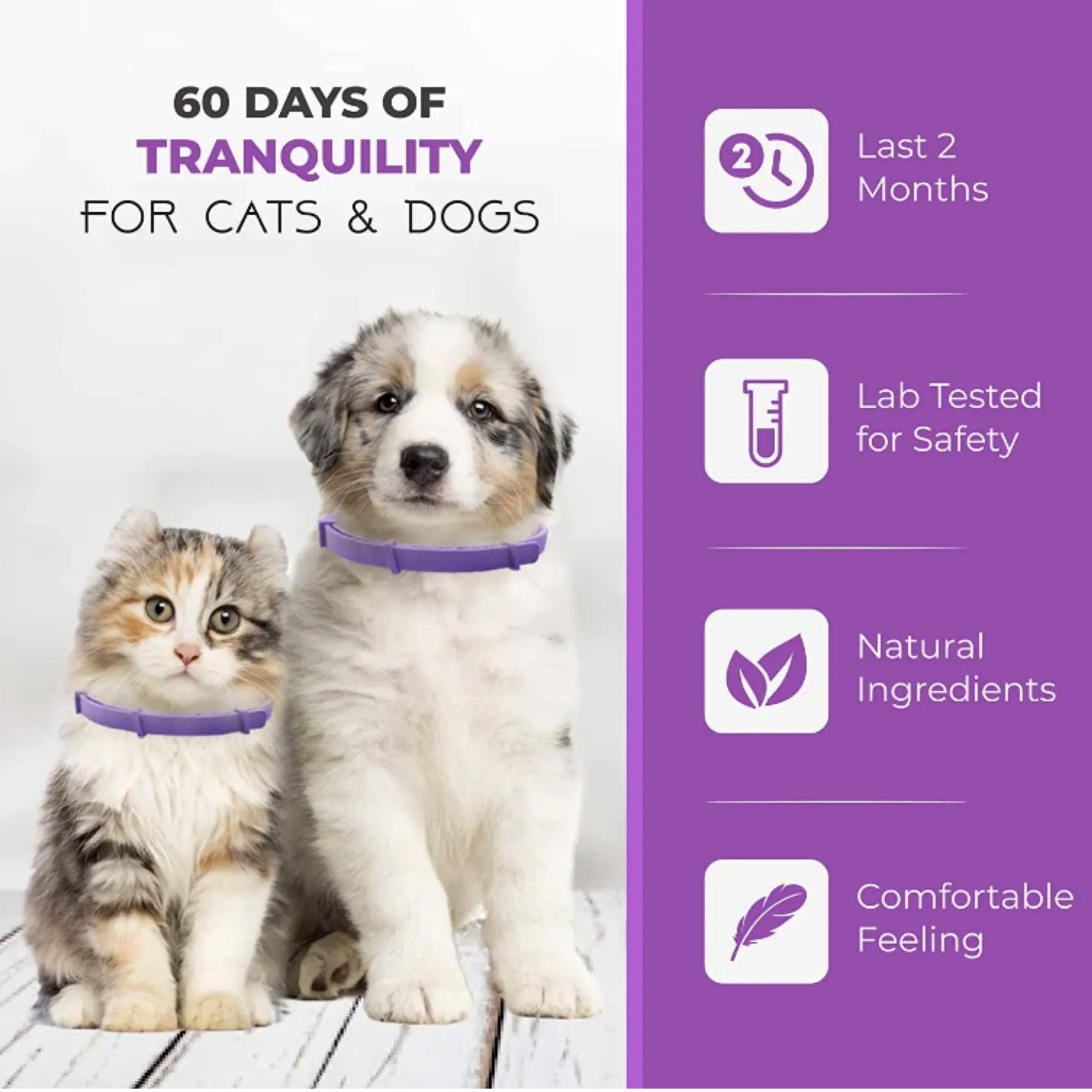 Calming Collar, Behavior and Calming Collar for Cats, 2Ct, Long-Lasting Pheromone Helps for 60 Days, Designed to Reduce Stress and Anxiety, Loud Noises, and Separation - image 5