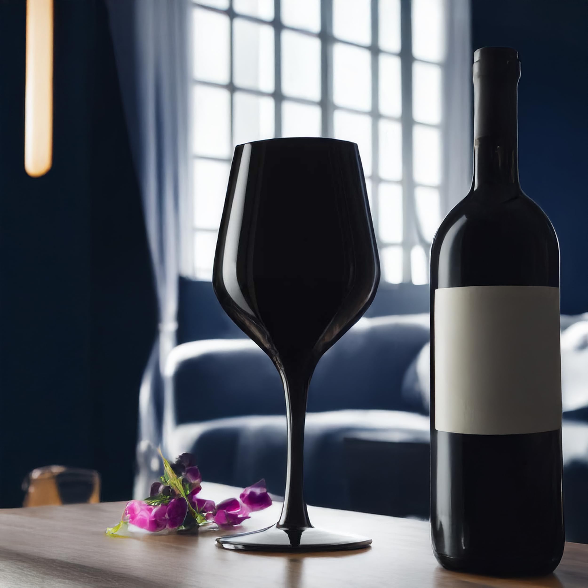 Stölzle Lausitz Blind Tasting Glas schwarz Exquisit 6er-Set 350 ml – Elegante Weingläser aus Kristallglas ideal für Weinverkostungen von Rotweinen & Weißweinen – Spülmaschinen- & Stoßfest