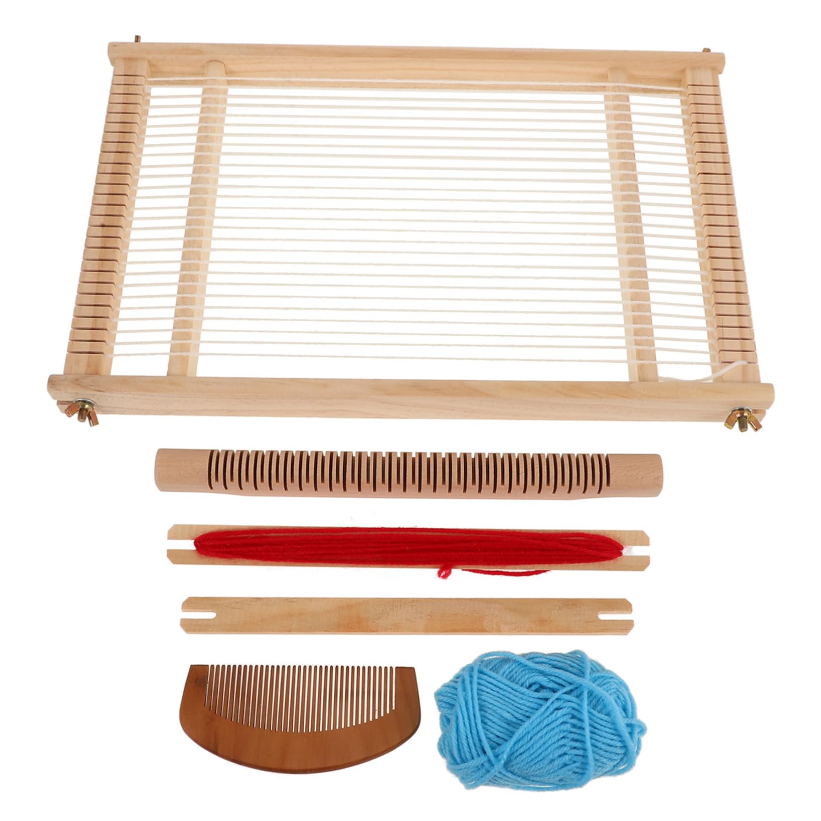 Ipetboom Telar Manual de Madera Herramienta de Tejido DIY para Principiantes y Niños, Fácil Montaje y Uso Versátil en Clases de Manualidades
