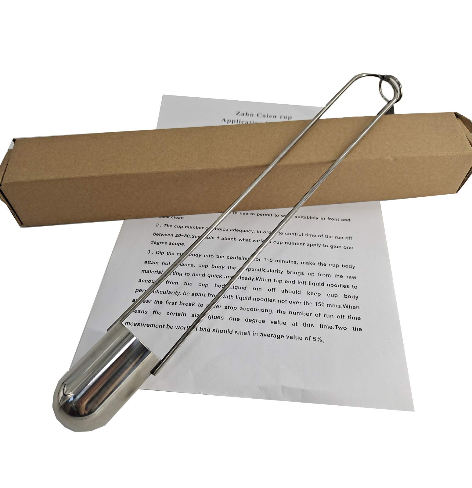 CNYSTViscosity Zahn Cup Viscosity Flow Cup Volume 44ml Size 5 with Stainless Steel Cup Material of Pore Size 5.41mm