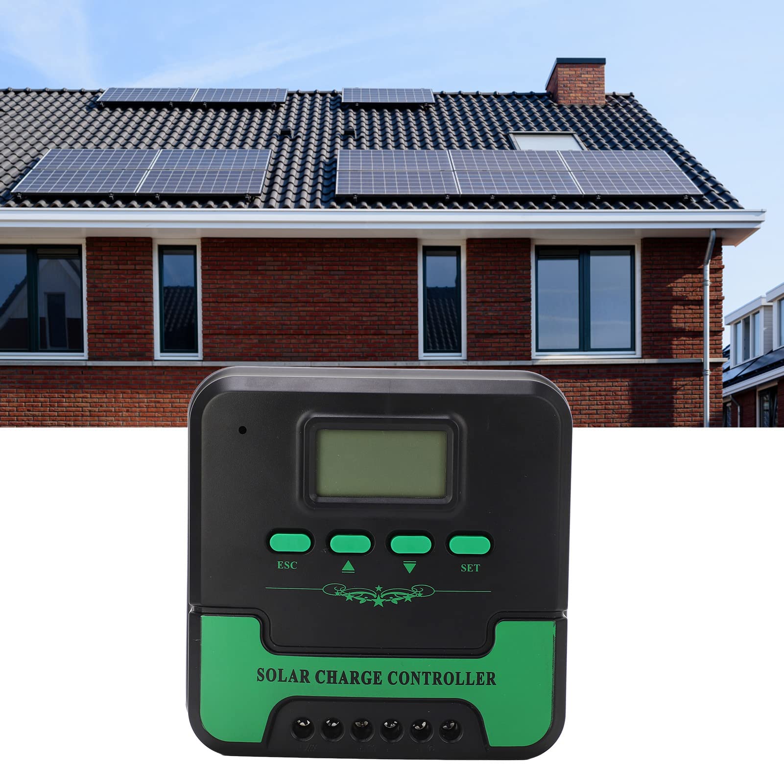 Cryfokt Contrôleur de Charge Solaire MPPT 12V 24V Automatique, écran LCD,