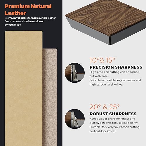 Miniatura 3 de Afilador de cuchillos rodantes - Kit de afilado de cuchillos con diamantes industriales y discos de cerámica, sistema de afilado de cuchillos