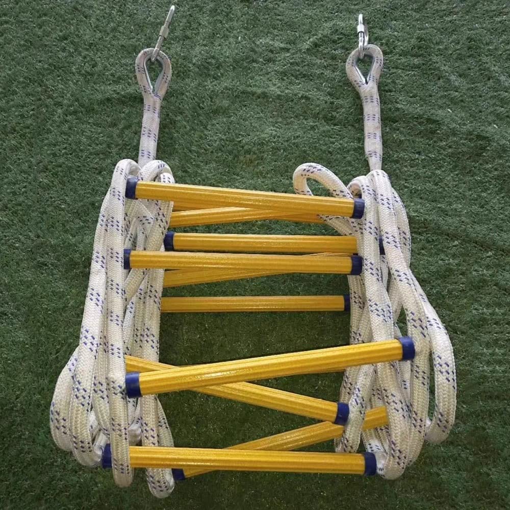 Generico Scala antincendio di Emergenza, Scala di Sicurezza in Corda da 15 m per finestre e balconi, Facile da Usare, Perfetta per Bambini e Adulti, Strumento di Soccorso di Emergenza Portatile