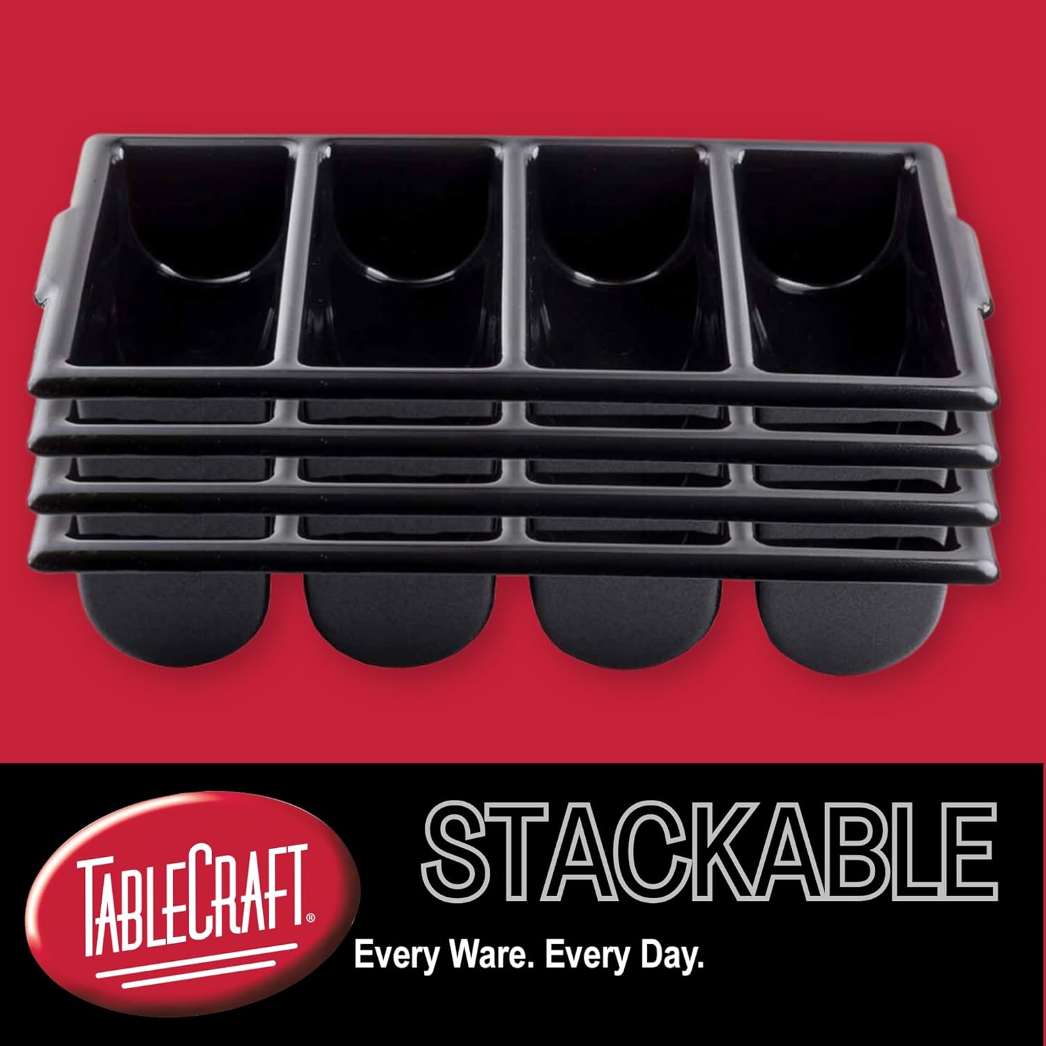 Tablecraft 4 Compartment Flatware Holder