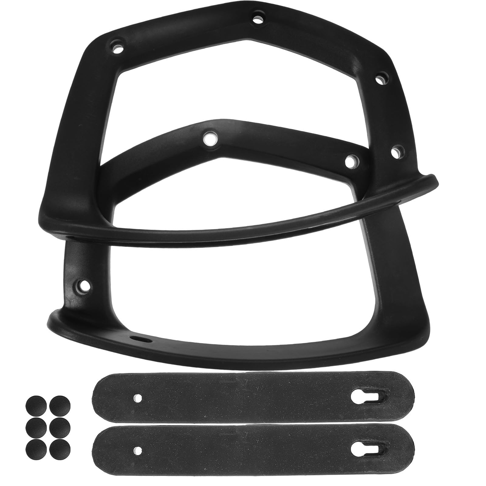 KALLORY Braccioli Supporto Mani Ergonomico 2 in Plastica Pp Nero per Sedia da Ufficio e Poltrona Girevole Ricambi per Poltrone da Ufficio e Gaming