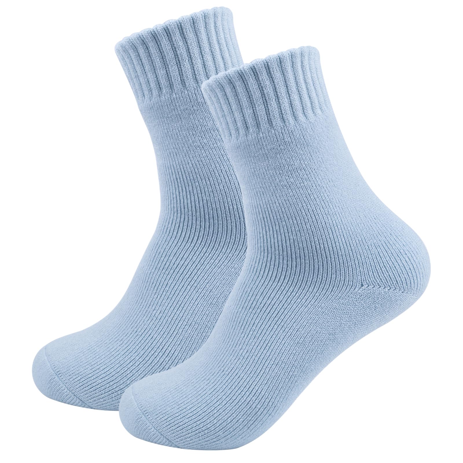 FACHOI Womens Thermal Socks Comfy Warm Winter Socks Work Hiking Crew Boot Socks Gifts F1-KTBHZTW (UK, Alpha, One Size, Regular, Regular, Blue)