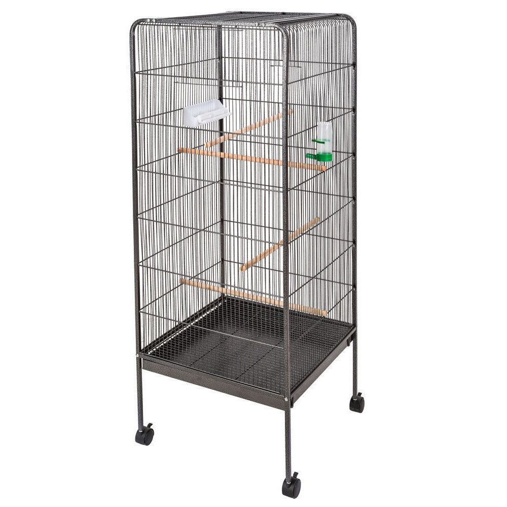 Voliera gabbia per volatili uccelli canarini inseparabili completa 146X54X54CM -AQPET