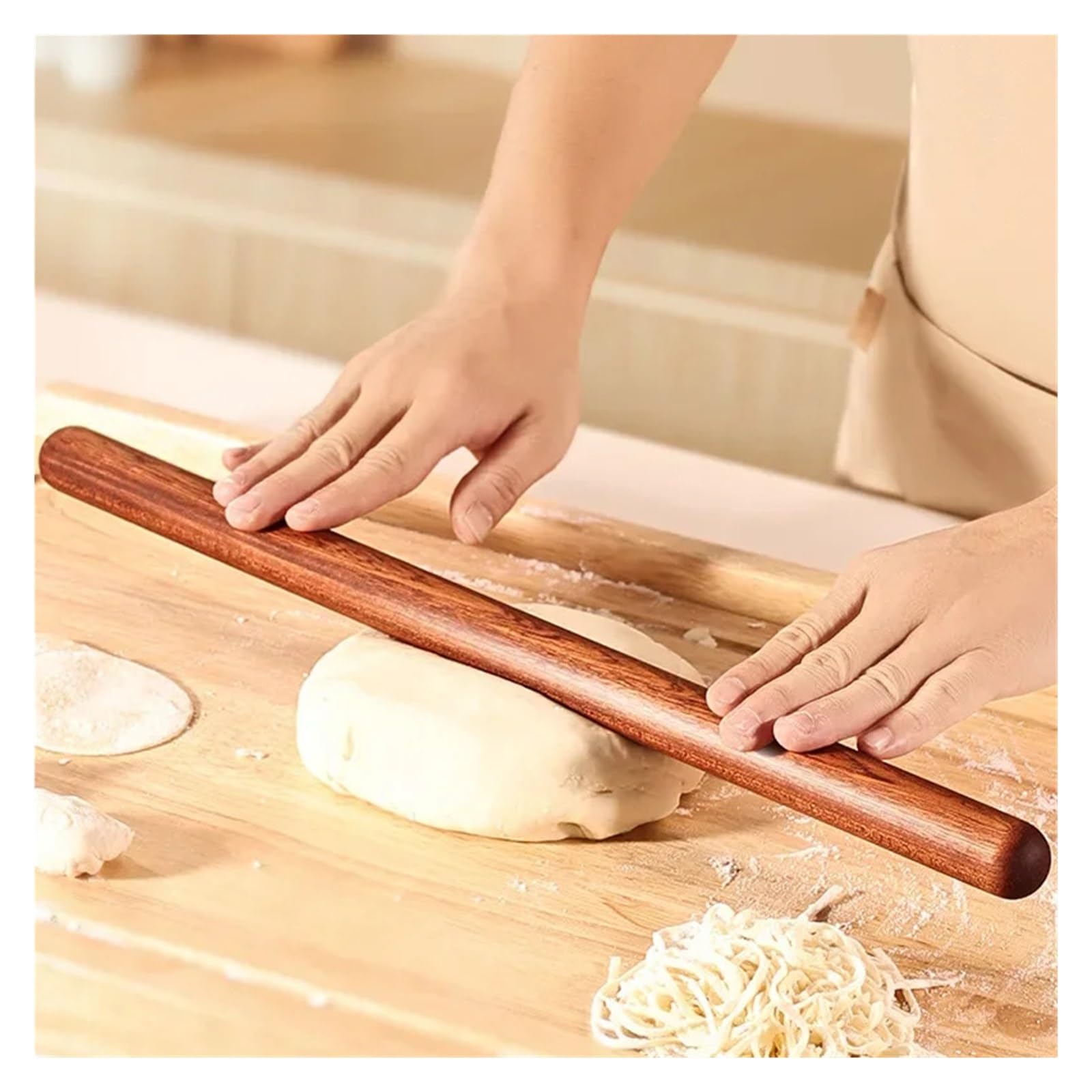 Mattarello in legno for cottura domestica, bastoncino for gnocchi(30cm)