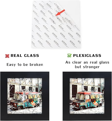 Miniatura 4 de Marcos de fotos negros de 4 x 4 pulgadas, marco de fotos de madera maciza natural para decoración de mesa o pared, paquete de 4