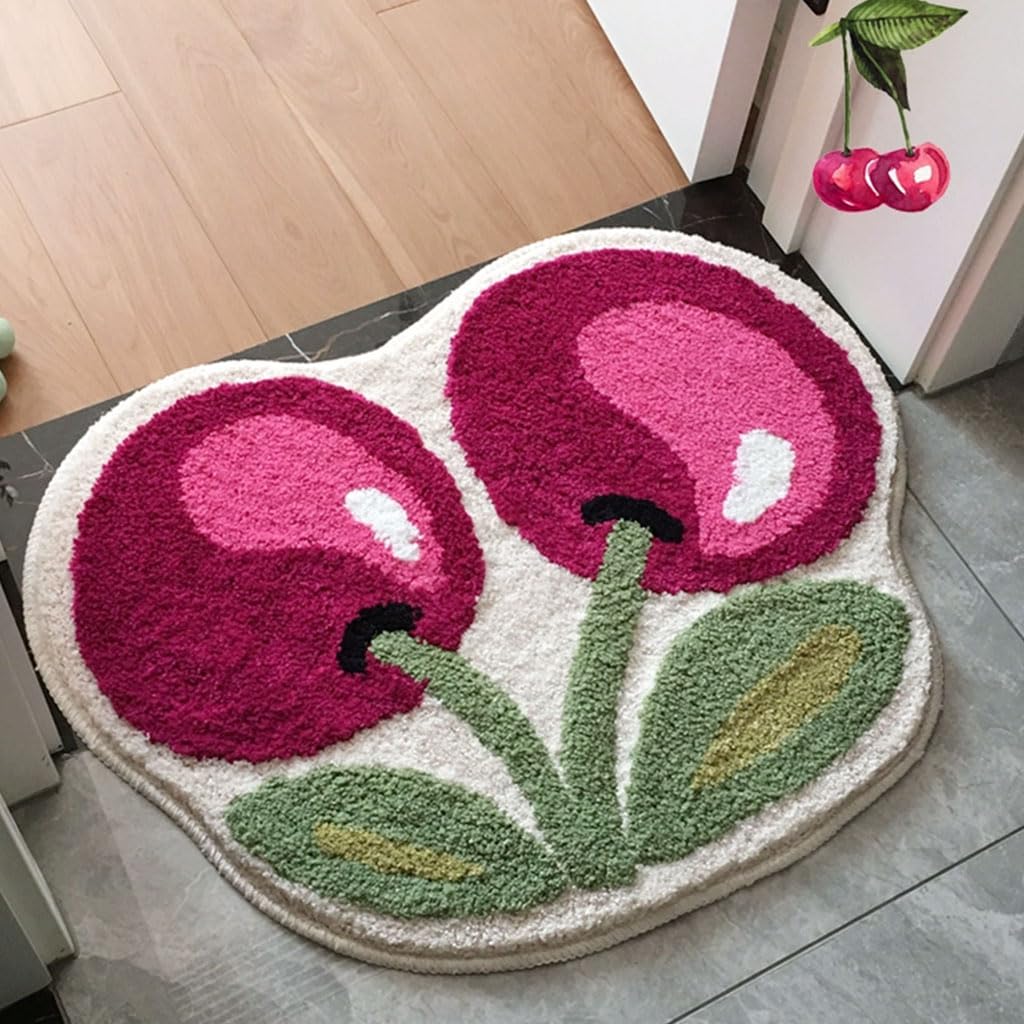Squisito creatività Tappeto in Cotone Tappeti di Forma Irregolare Antiscivolo Morbido Peluche Furry Lavabile in Lavatrice Decorazione del Pavimento Tappetino per la casa Comodo