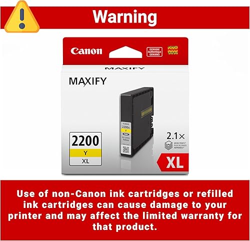 Miniatura 4 de Canon PGI-2200XL - Depósito de tinta amarilla auténtica, compatible con impresoras IB4120, MB5420, MB5120, IB4020, MB5020 y MB5320 (opcional)