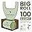 SUPERBIO 2.6 Gallon Compostable Bags with Handles, 100 Count,1 Pack, Food Scrap Bags Certified by BPI and OK compost INDUSTRIAL, 9.84L