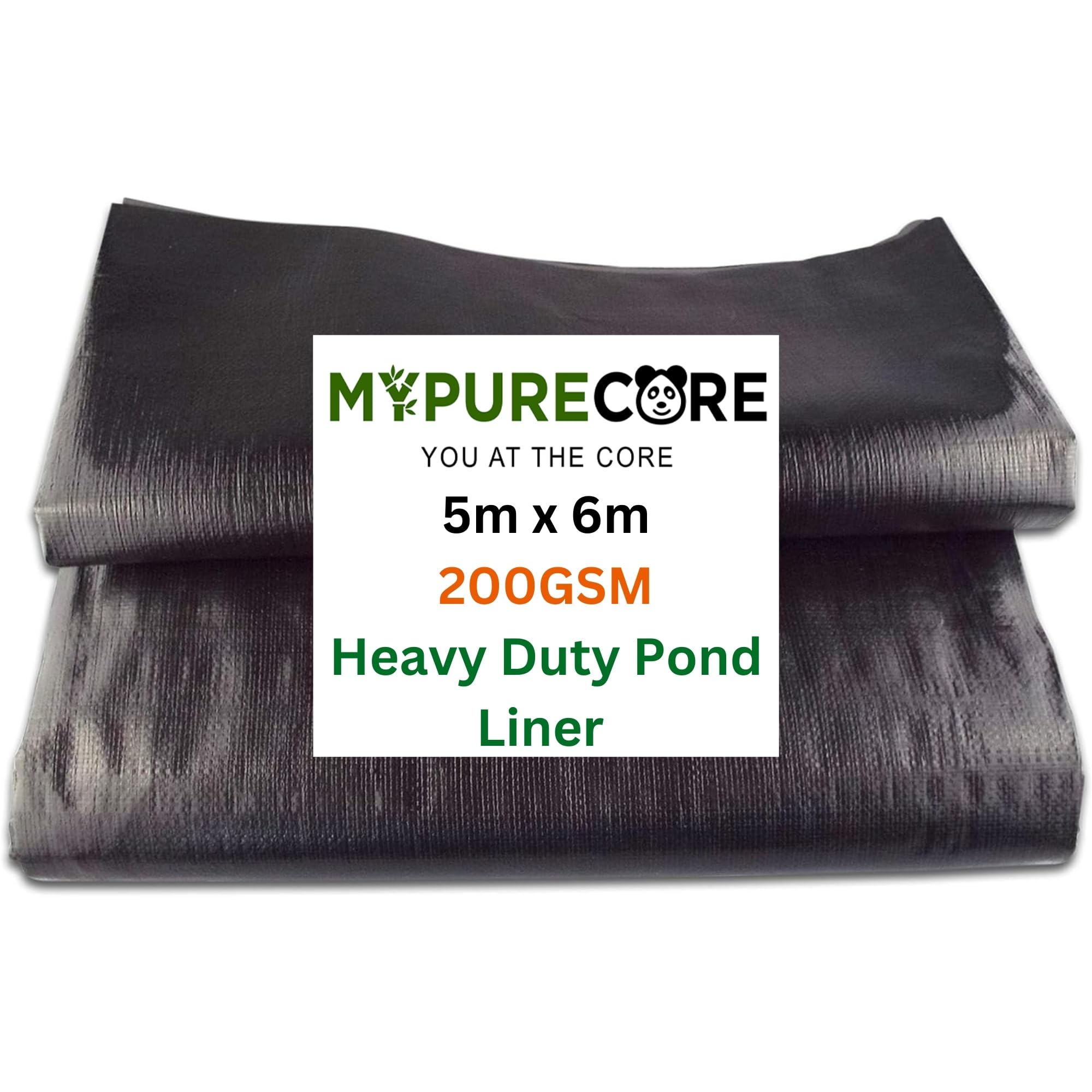 MYPURECORE Pond Liner – Various Sizes – Heavy Duty HDPE Material - UV & Tear Resistant, Flexible for Koi & Fish Pools, Water Gardens - Ideal for Small to Large Ponds, Wildlife (5m x 6m)