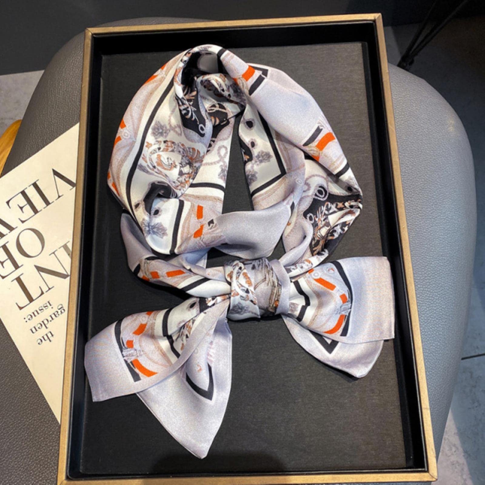 ACiyD Bufanda Nueva Cinta de Lujo Bufanda de Seda 17 * 150 cm Diadema Pañuelo Foulard Bufandas para el Cabello para Mujer Corbatas para el Cuello Bufandas Delgadas para Dama (PJ 350)
