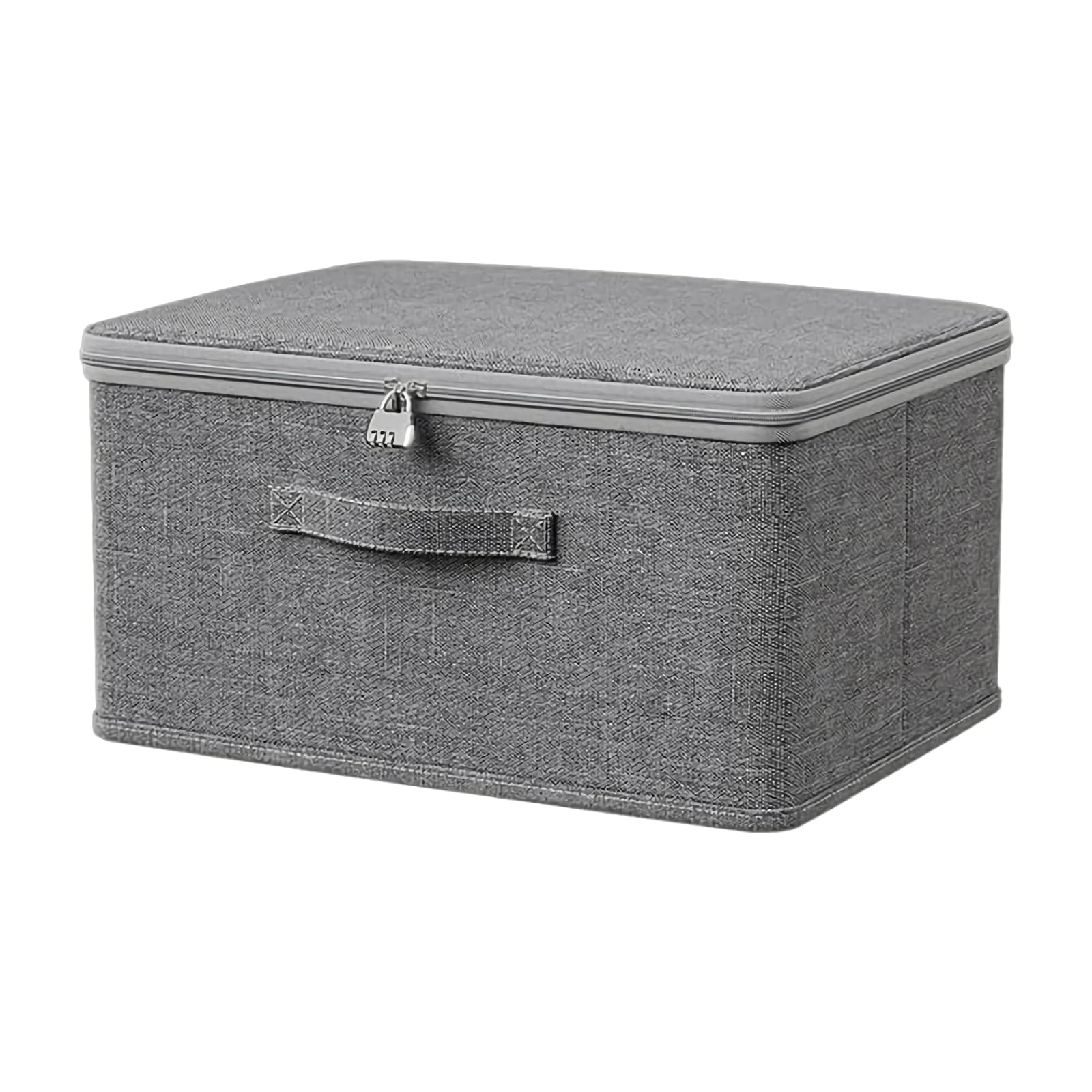 Doukesh Storage Box with Lock, Storage Boxes With Lids Fabric,Combination Lock Box, Fabric Closet Organizer for Clothes Jeans