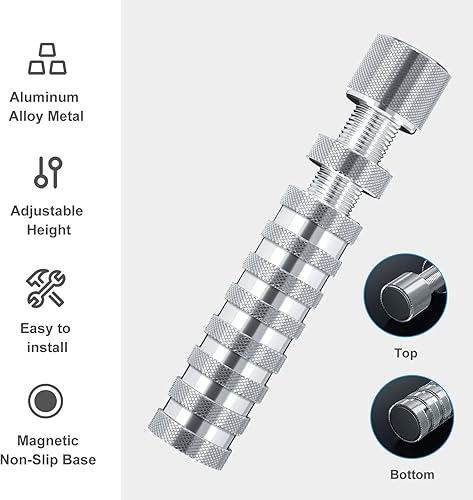Miniatura 3 de Soporte de GPU, soporte de GPU de 7-11.5 cm con lámina antideslizante, soporte de GPU para evitar el hundimiento de la tarjeta gráfica (Plata)