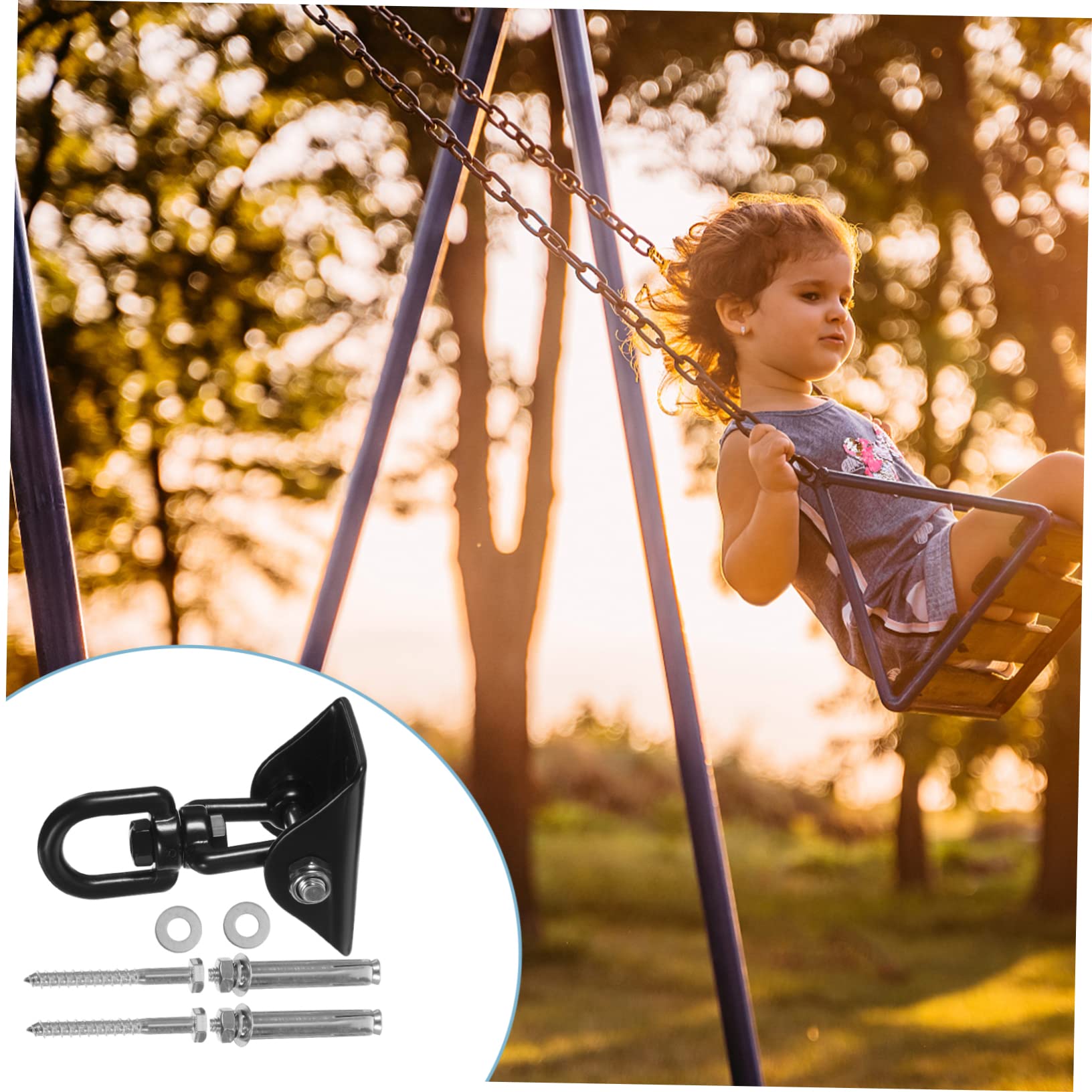 SUPVOX 1set Accessori Per Appendere Amache e Altro Ganci Rotanti Acciaio Inossidabile Moschettoni Resistenti Per Sospensione Facile Di Amache Sedie e Lampade Installazione Rapida e