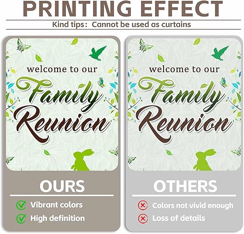 Miniatura 4 de Fondo de reunión familiar de 72 x 43 pulgadas, fondo de fotografía de bienvenida a nuestra familia, árbol genealógico, hojas verdes, miembros,