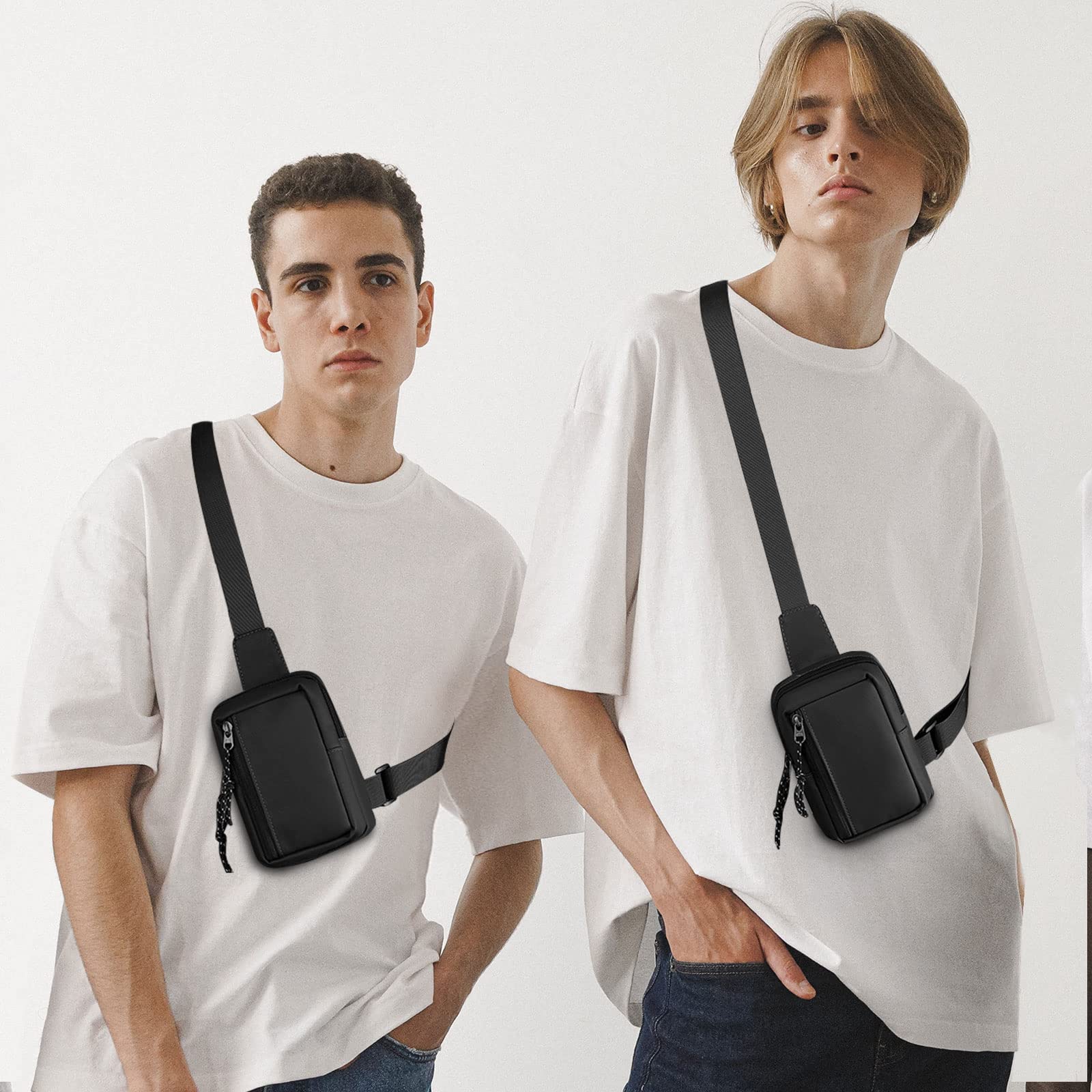 Long Keeper Zaino Monospalla Piccolo Uomo Donna, Leggero Borsa Piccola Tracolla Cellulare Mini Borsa a Tracolla Sportiva Impermeabile Borsa a Spalla