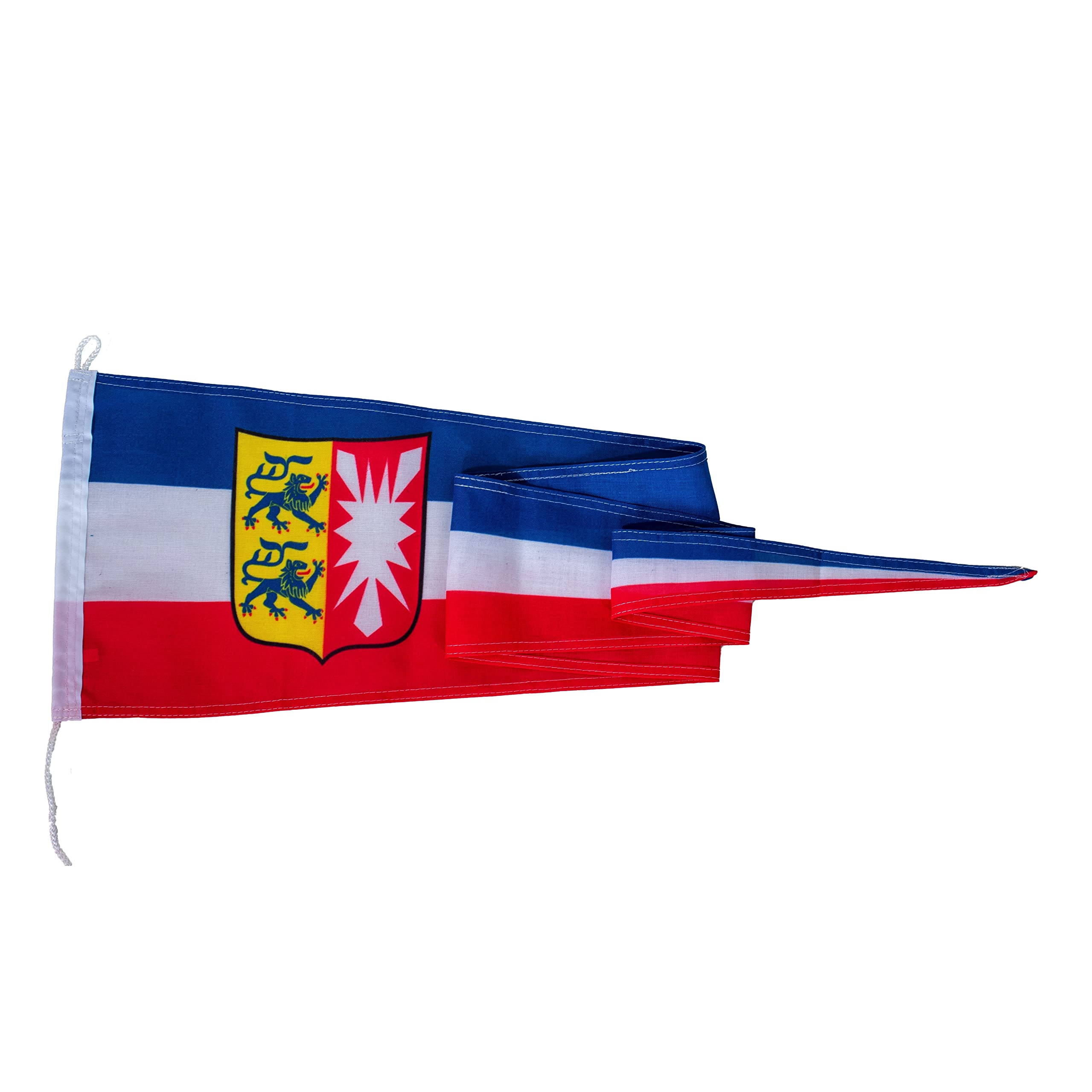Langwimpel Schleswig Holstein mit Wappen 160 g/qm Stoffgewicht (30 x 250 cm)