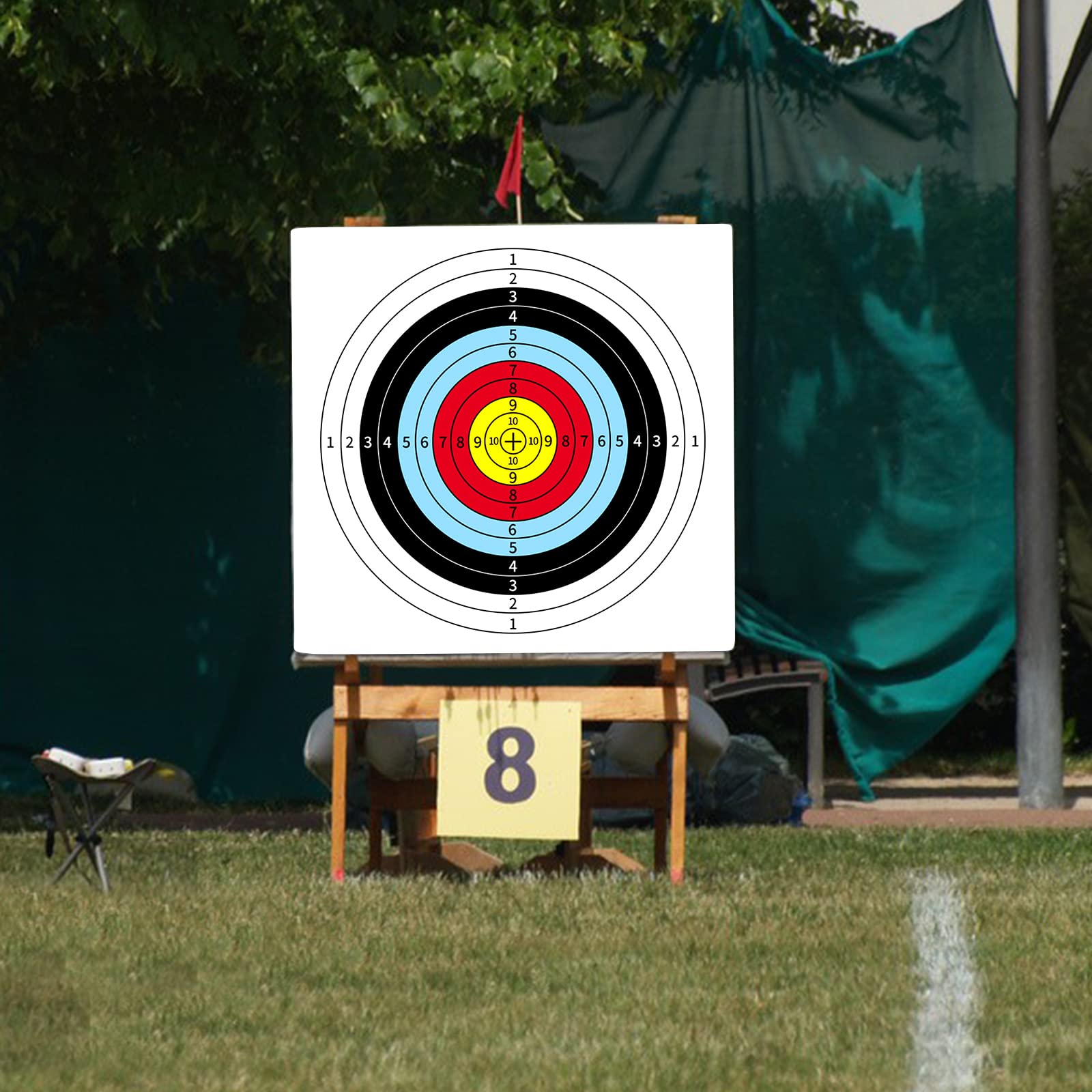 30Pcs Tiro con L'Arco Bersaglio, Tiro con L'Arco Quadrato Carta da Tiro, Obiettivi di Allenamento per tiro con L'Arco Accessori Tiro con L'Arco(40 X 40 Cm)